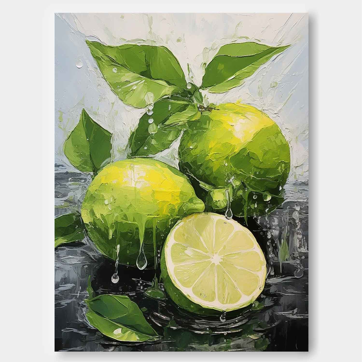 Textured Impressionist Citrus Canvas Art