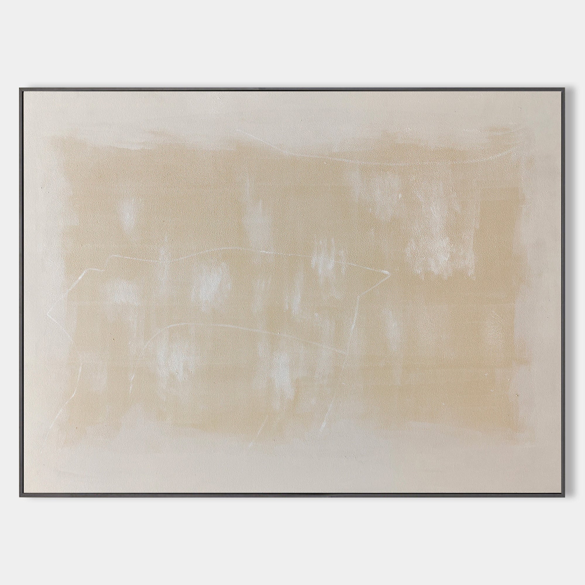 Warm Beige Abstract Minimalist Textured Wall Art