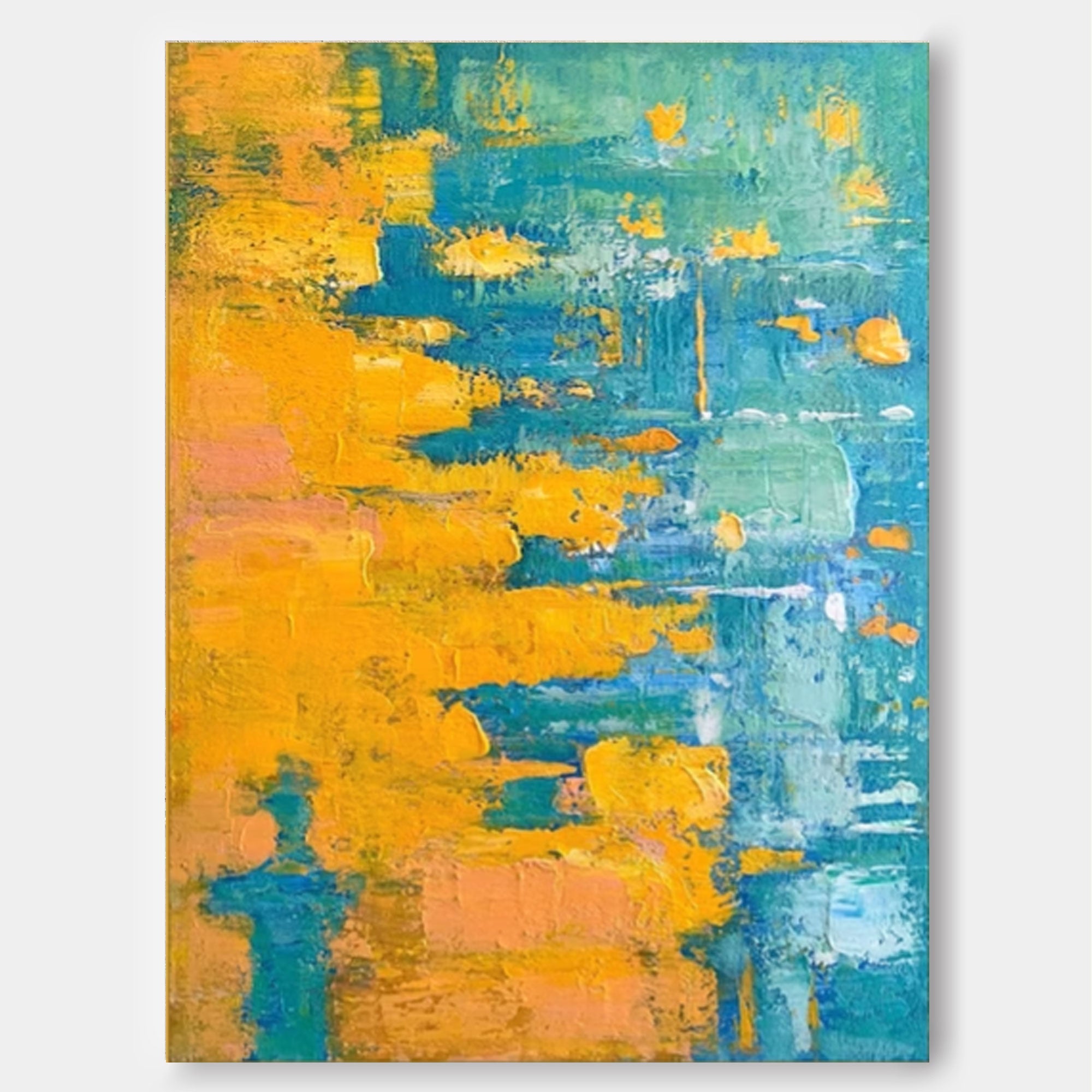 Wall Art Abstract Pop Impasto Modern Geometric