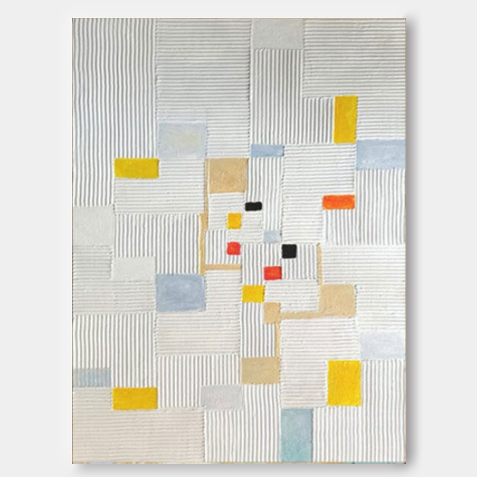 Modern Geometric Line Abstract Canvas Wall Art
