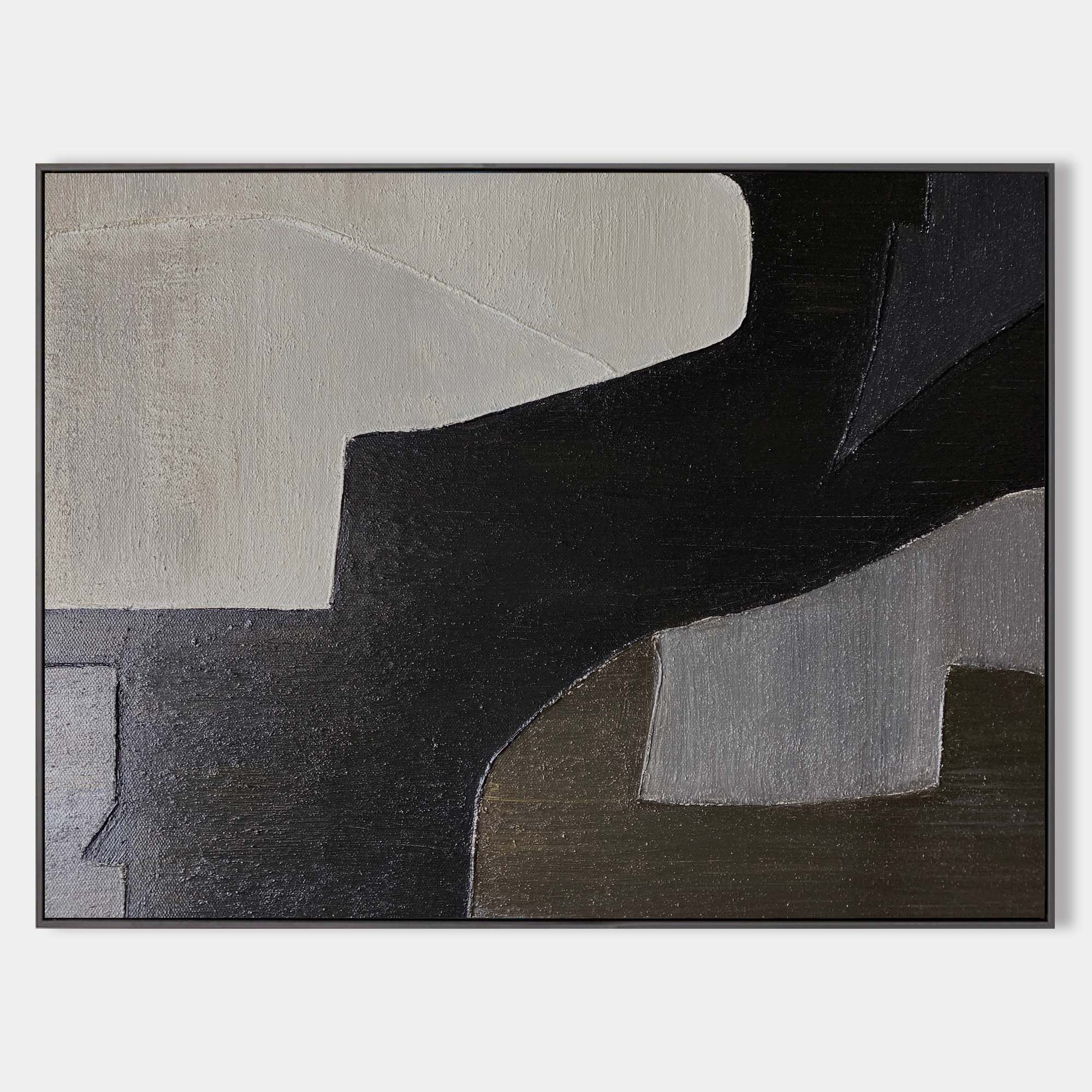 Black And Grey Abstract Painting