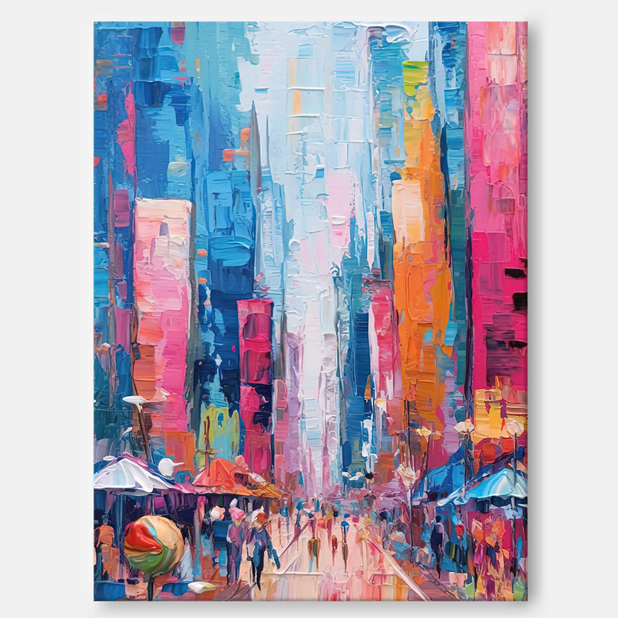 Wall Art Architecture Dopamine Colorful City Street