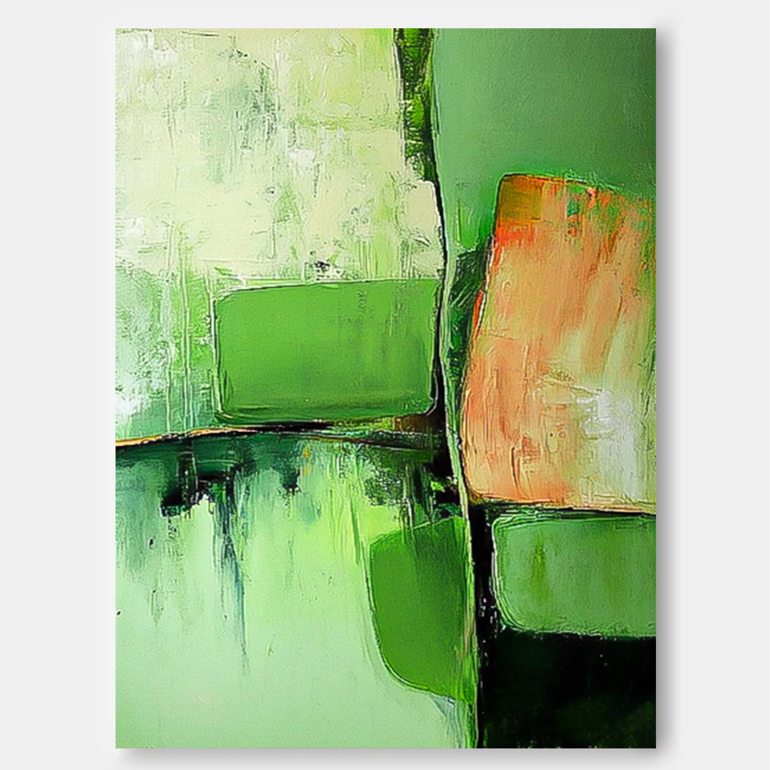 Wall Art Impasto Abstract Serene Landscape