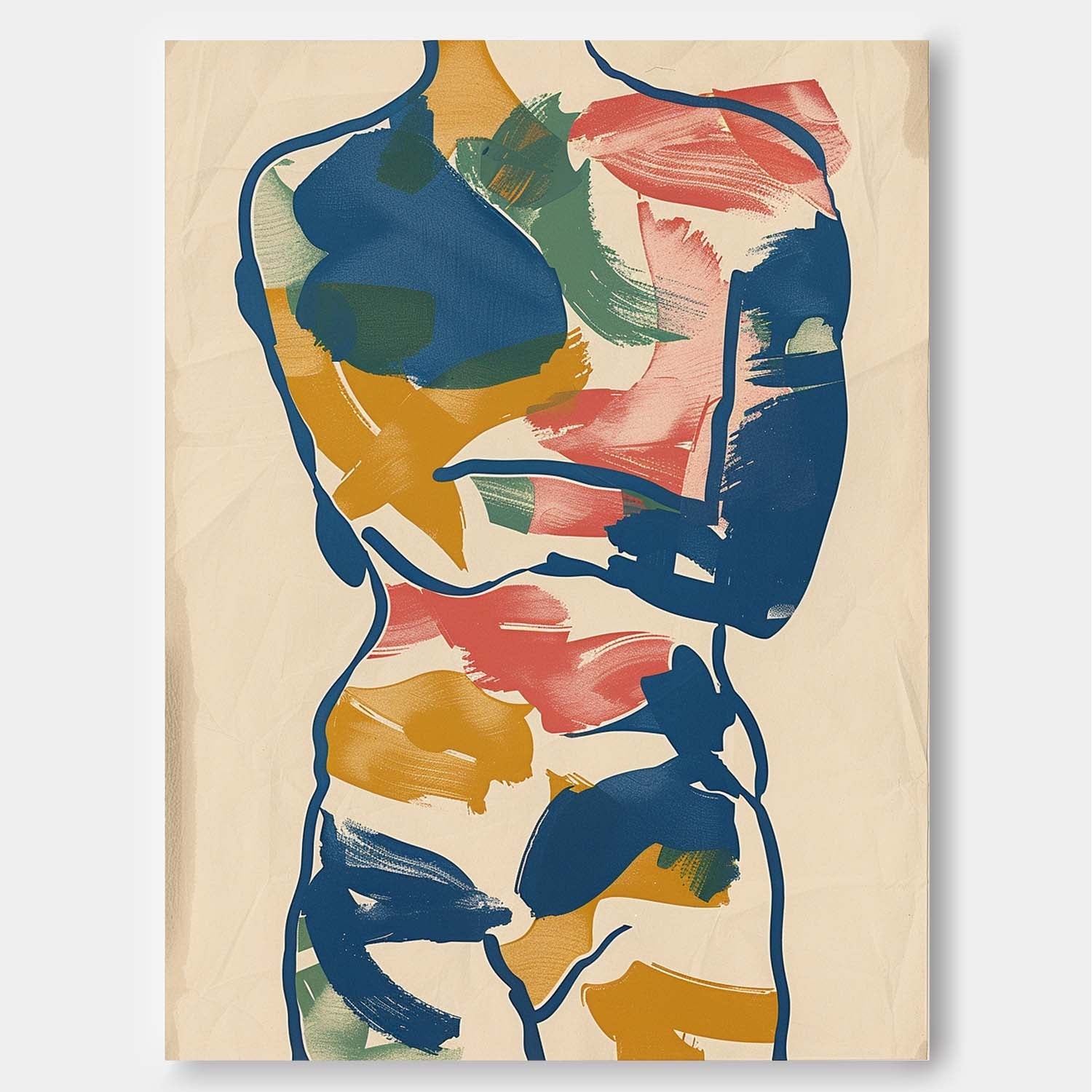 Wall Art Figurative Minimalist Line Painterly