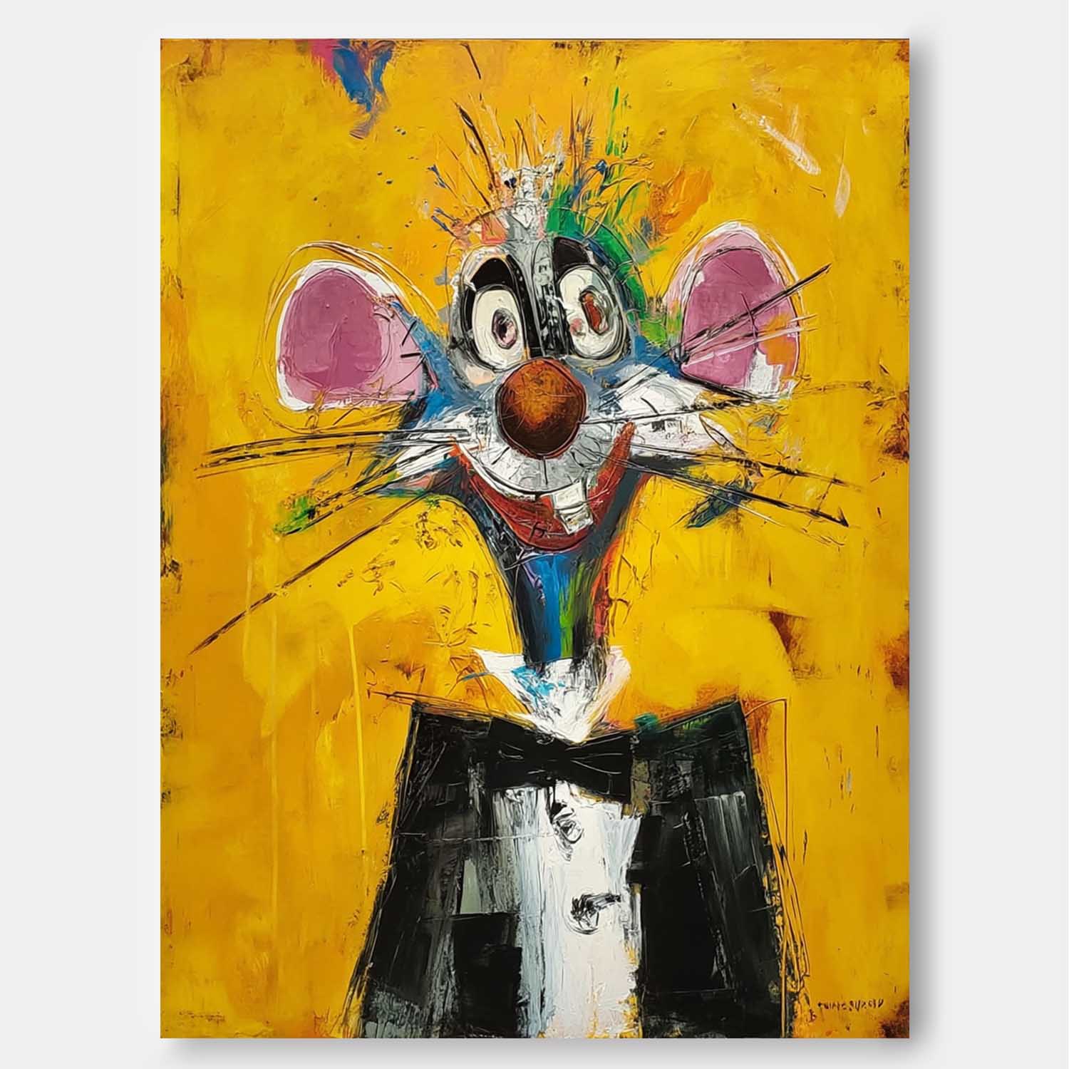 Wall Art Animal Pop Color Block Playful