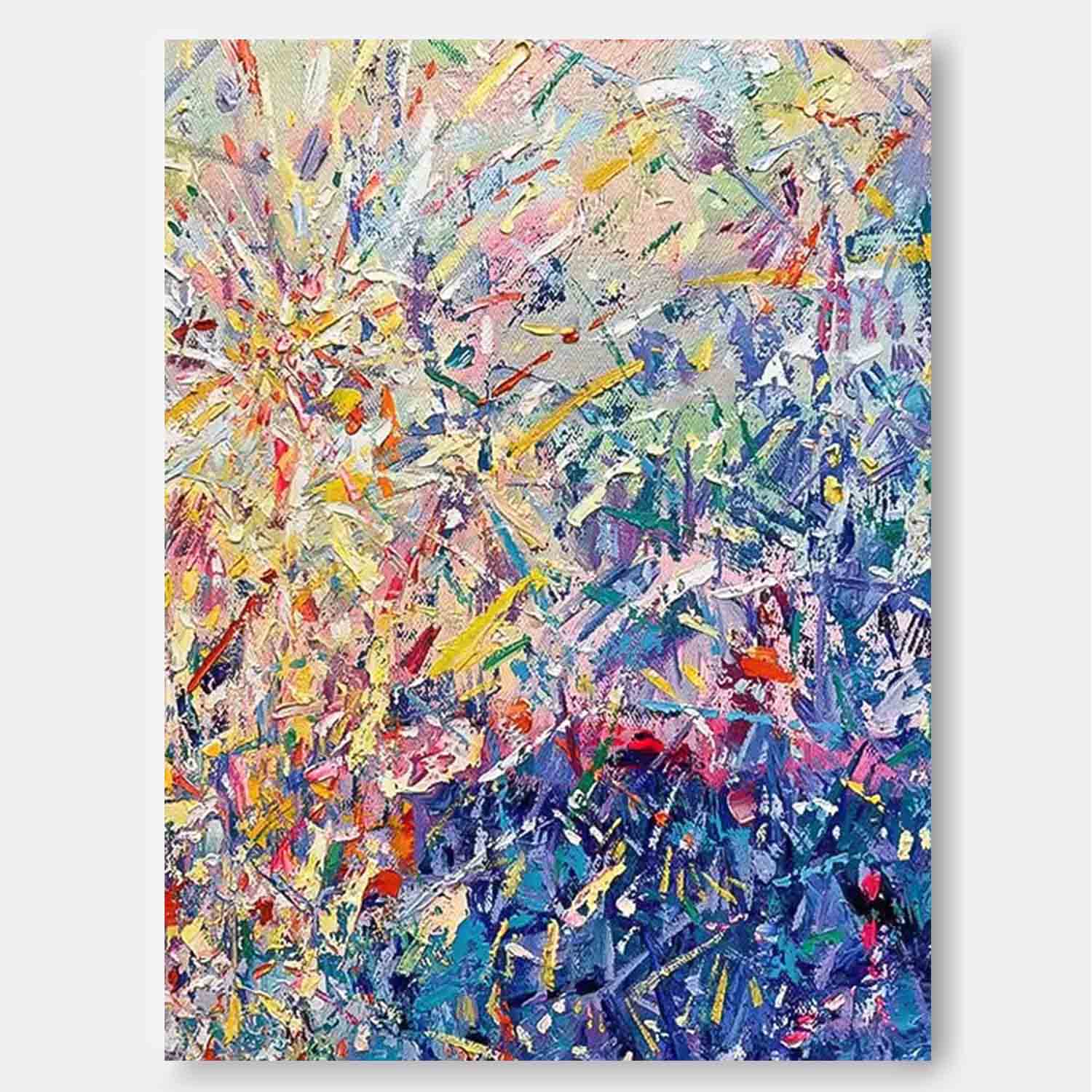 Wall Art Impasto Flower Cluster Modern Abstract