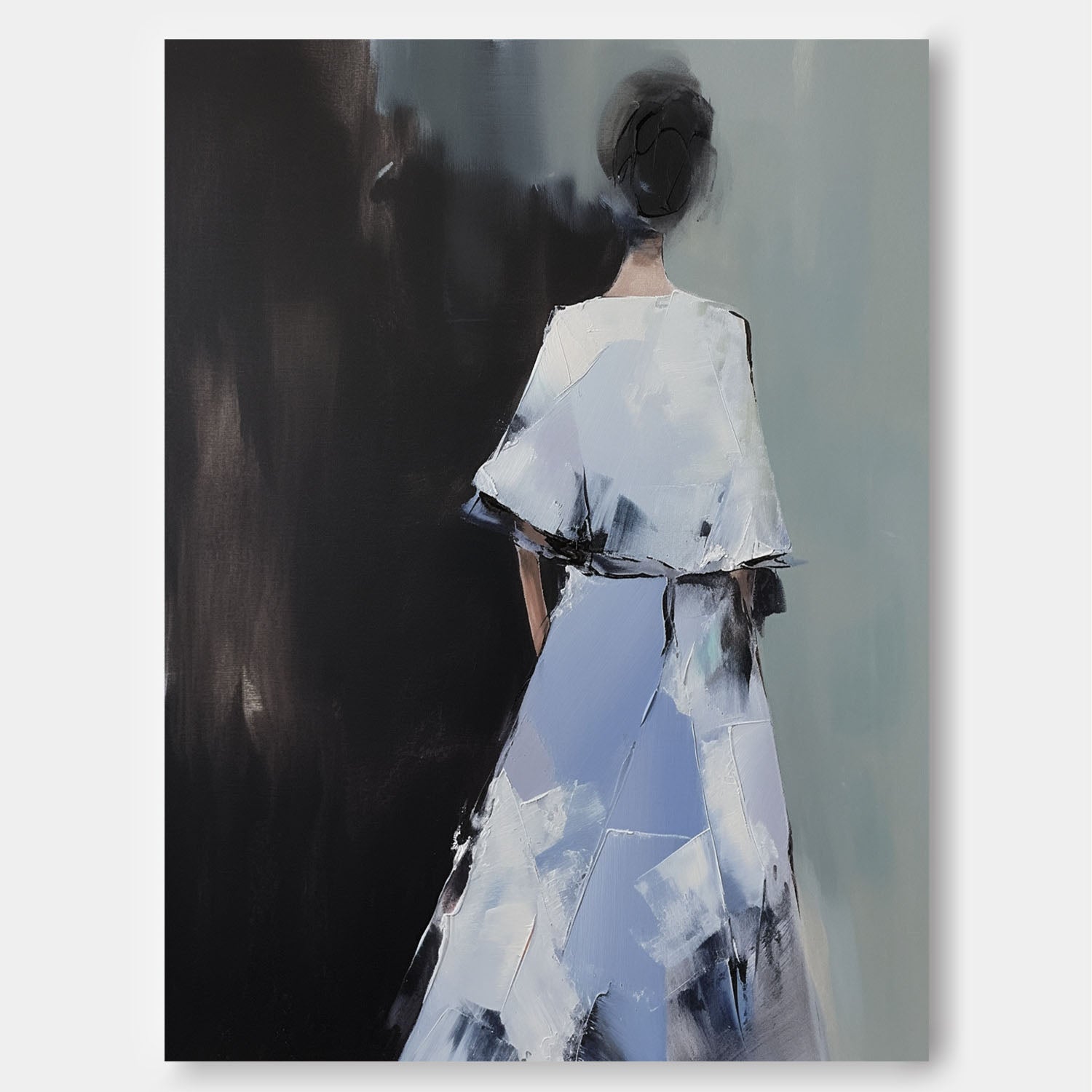 Wall Art People Back View Elegant Painterly