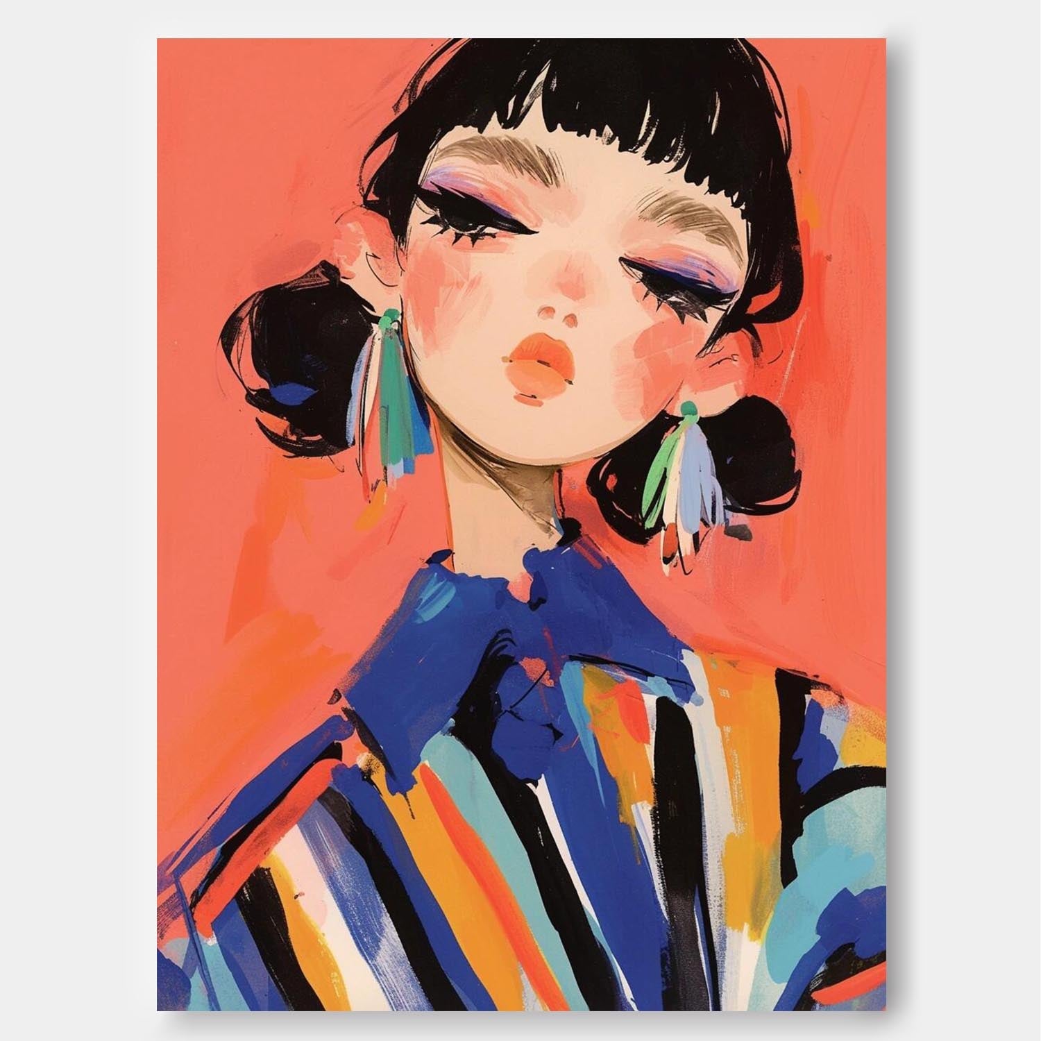 Wall Art Vibrant People Fashion Playful