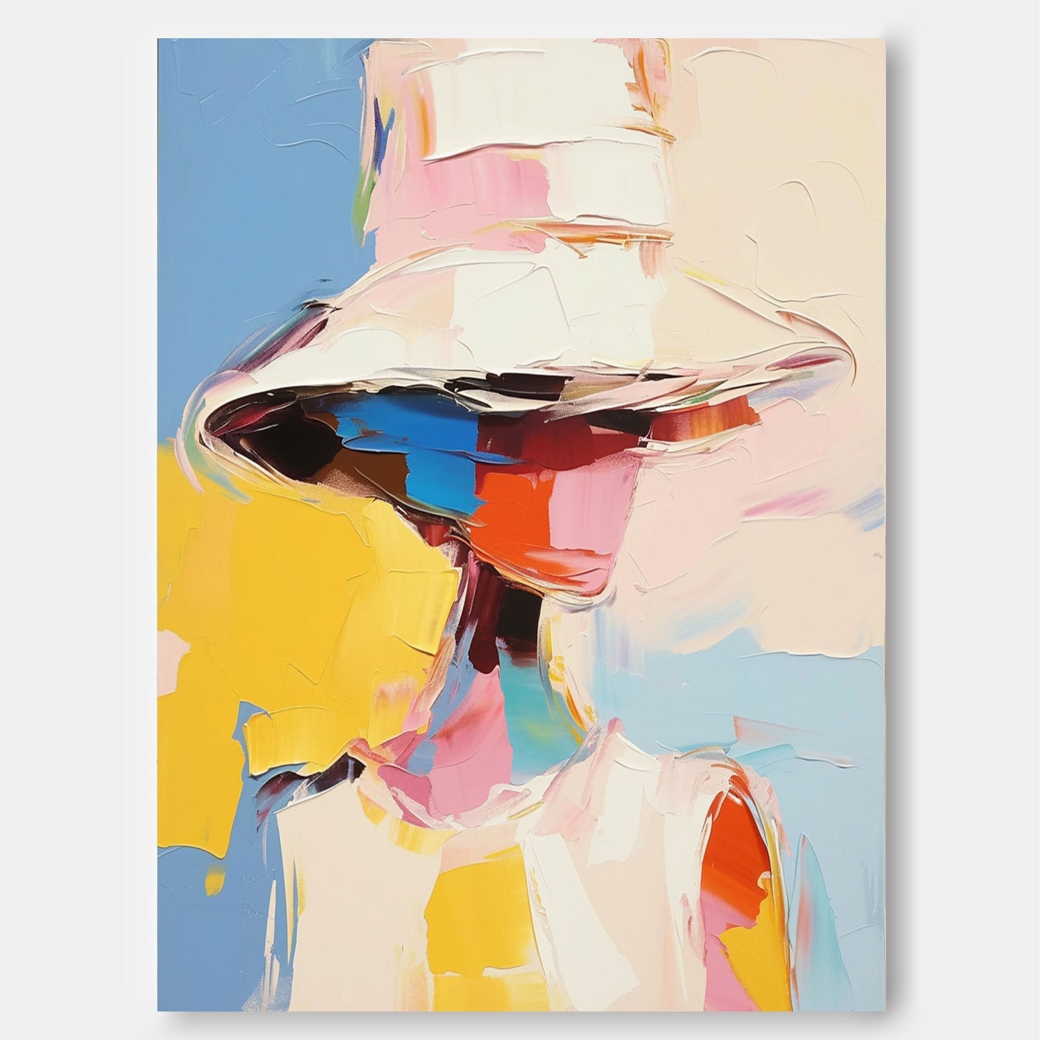 Wall Art Impasto People Elegant Emotional Abstract