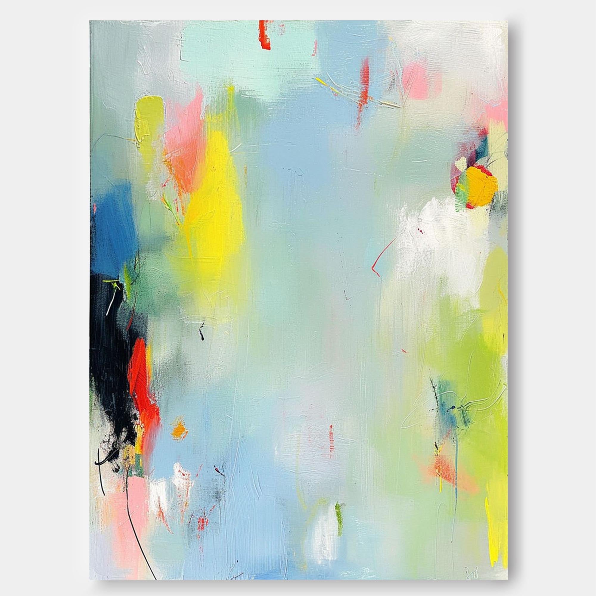 Wall Art Soft Fluid Wash Abstract Painterly