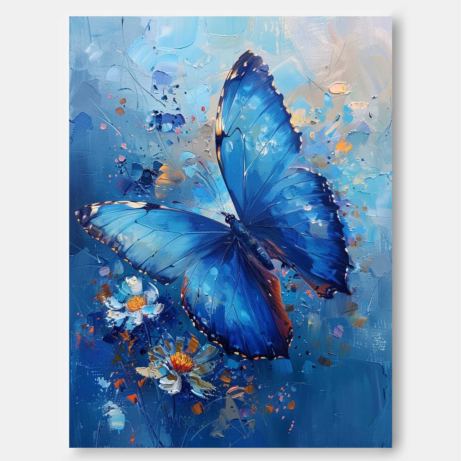 Wall Art Animal Butterfly Painterly Whimsical