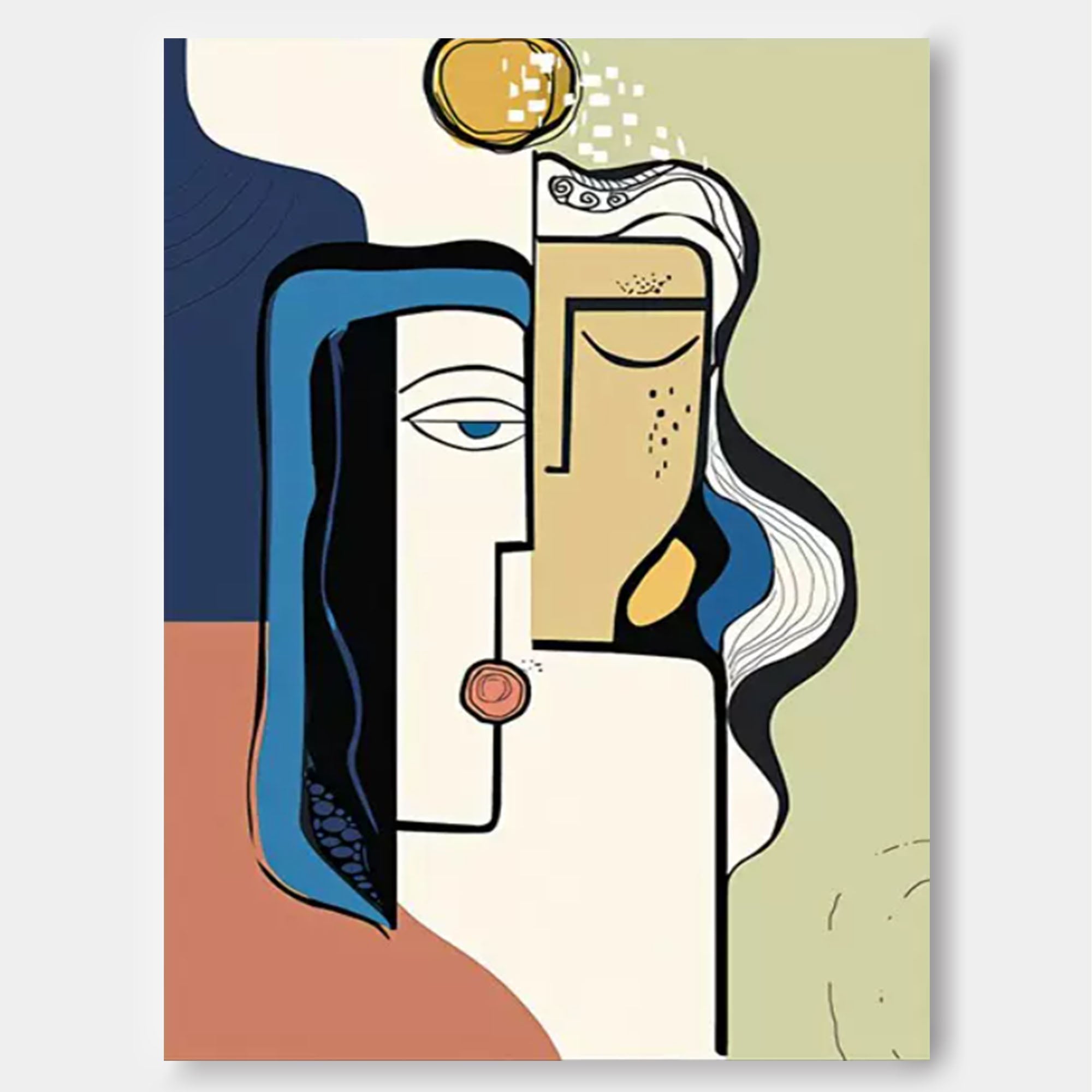 Wall Art Cartoon Illustration Abstract Edgy