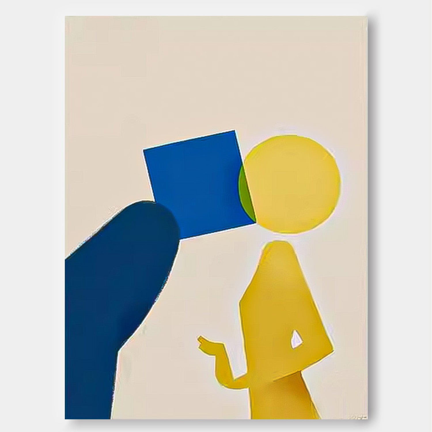 Bold Geometric Figure Abstract Wall Art