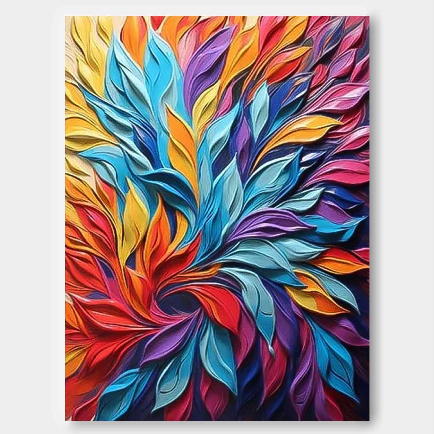 Wall Art Impasto Abstract Swirling Energetic