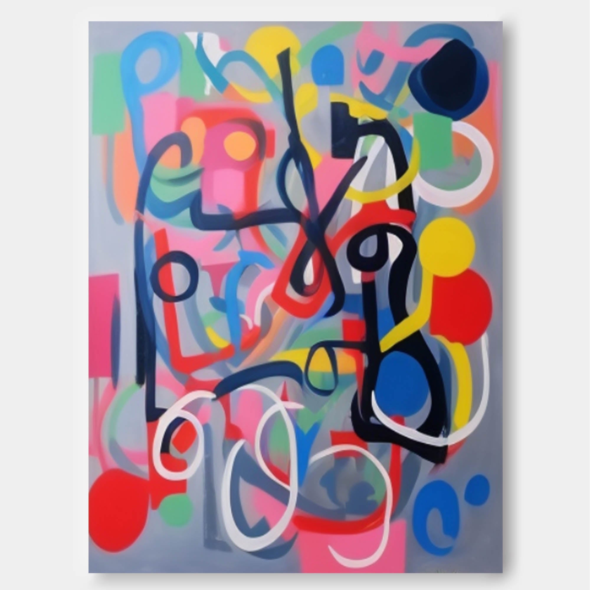 Wall Art Abstract Dense Cheerful Geometric