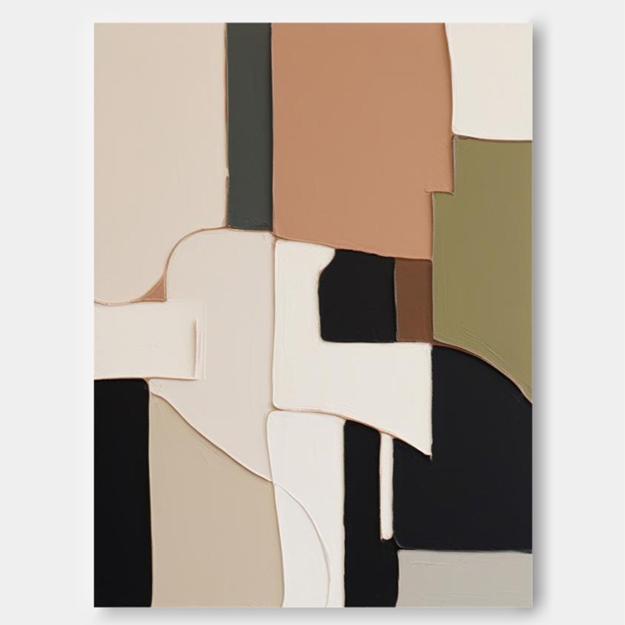 Wall Art Serene Abstract Geometric Block