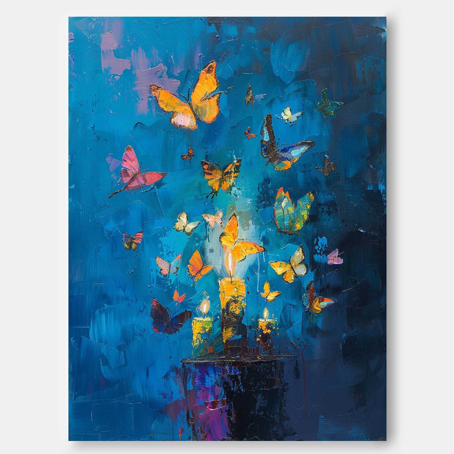 Wall Art Abstract Contemporary Warm Painterly