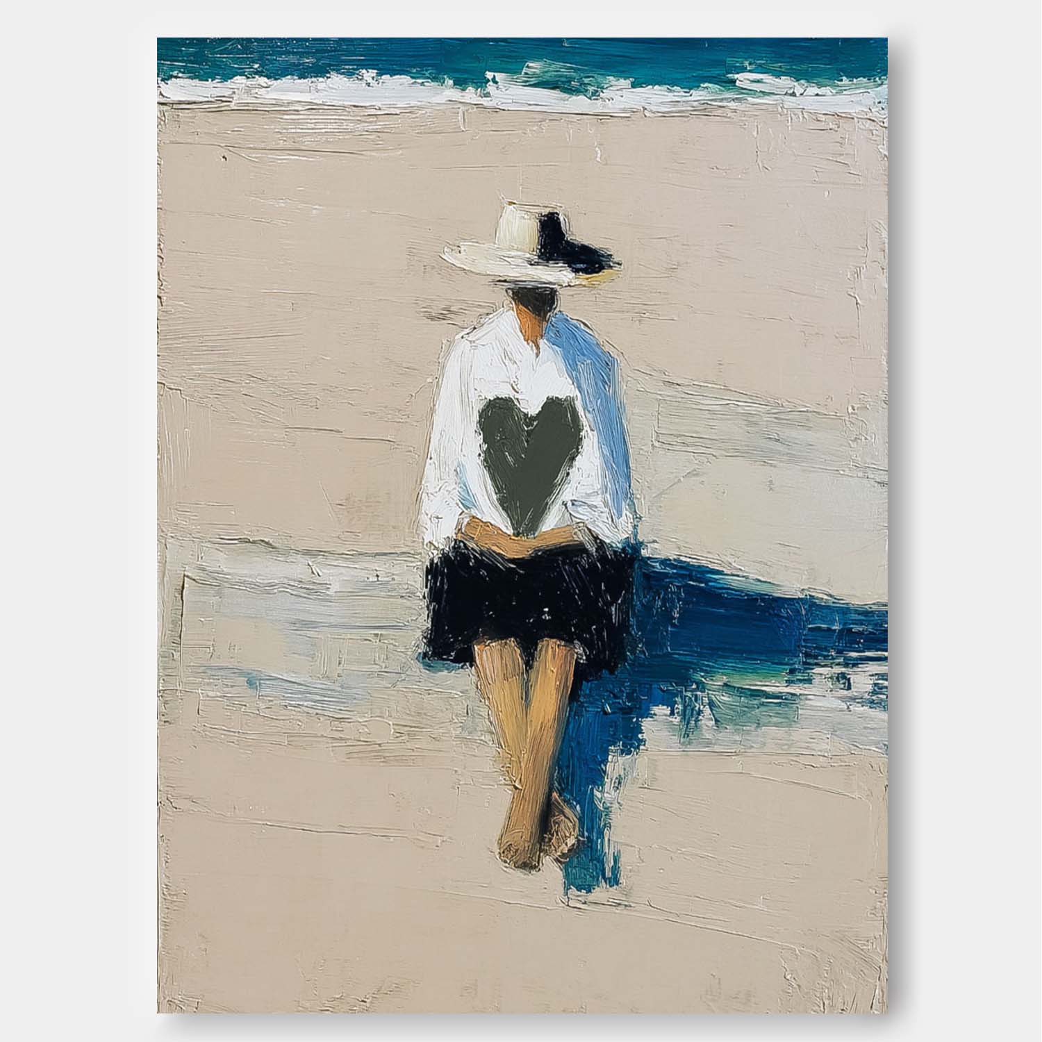 Wall Art People Serene Coastal Romantic