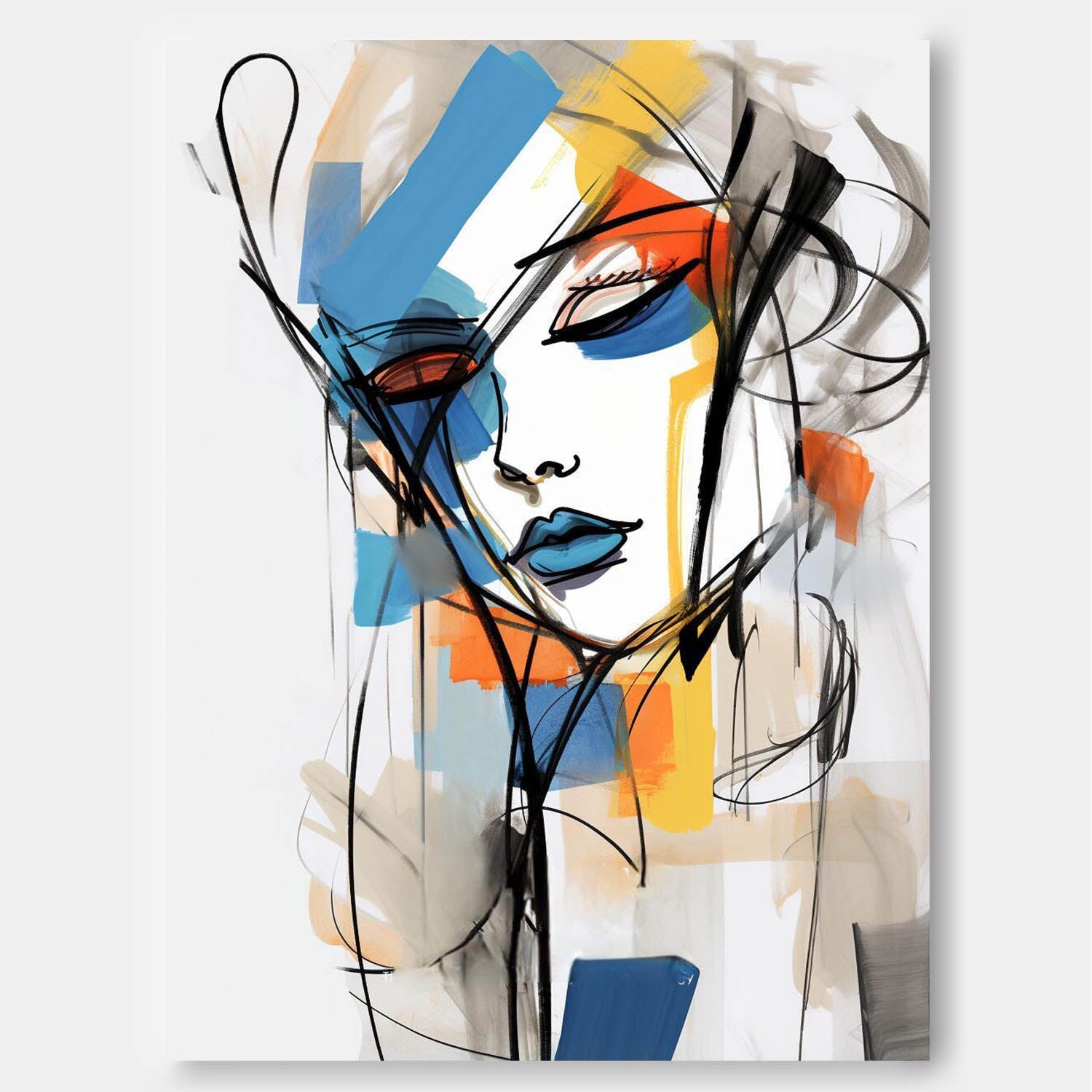 Wall Art People Fashion Abstract Expressive