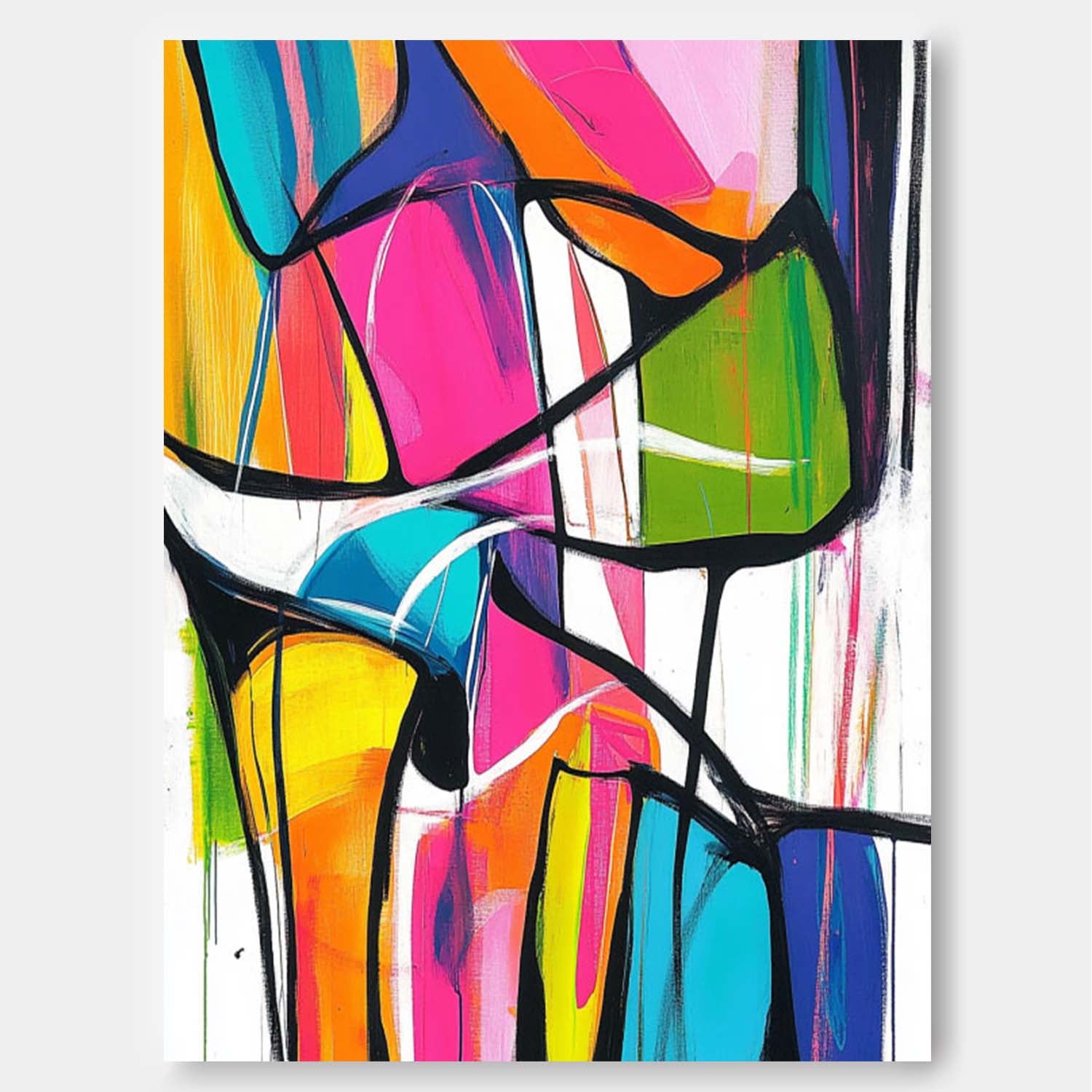 Wall Art Abstract Dynamic Asymmetrical Playful