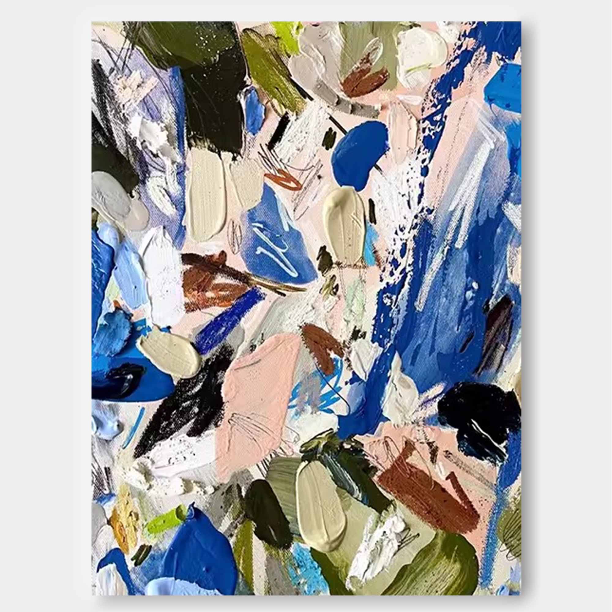 Wall Art Abstract Cobalt Fragments