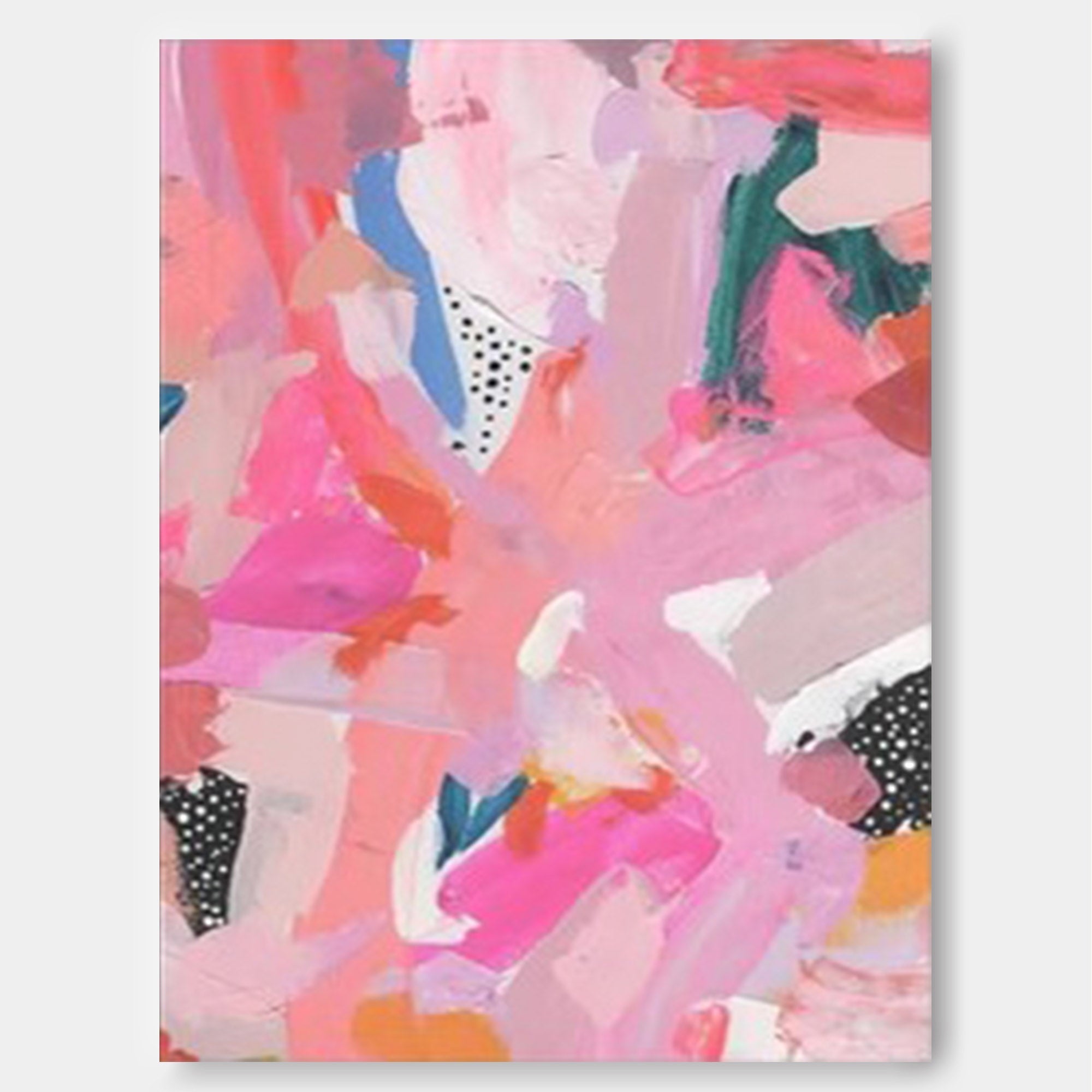 Vibrant Pink Abstract Canvas Wall Art