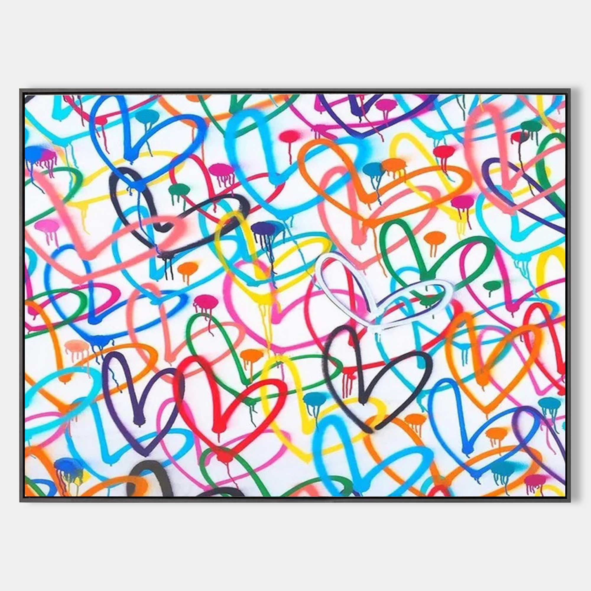 Love Hearts Graffiti Art-1 GA004 - Neutralighting