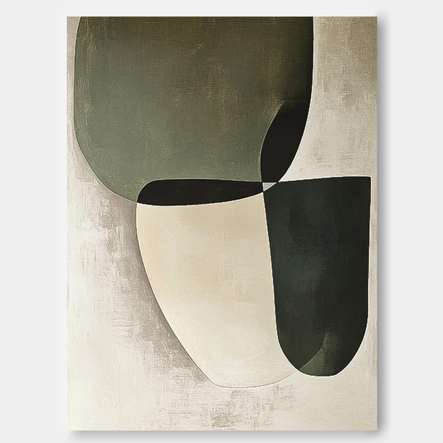 Wall Art Minimalist Retro Neutral Color Block