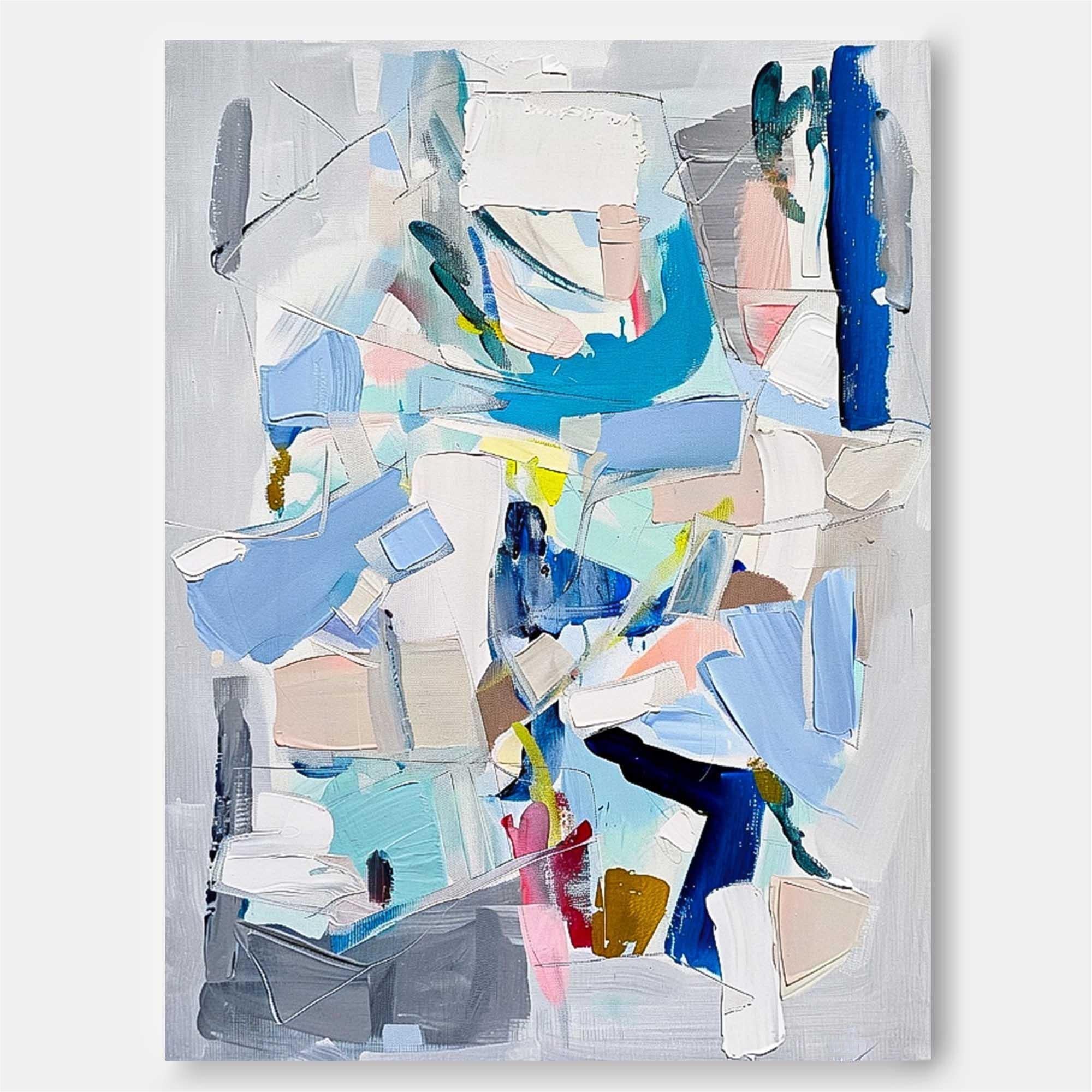 Wall Art Vibrant Impasto Abstract Minimalist