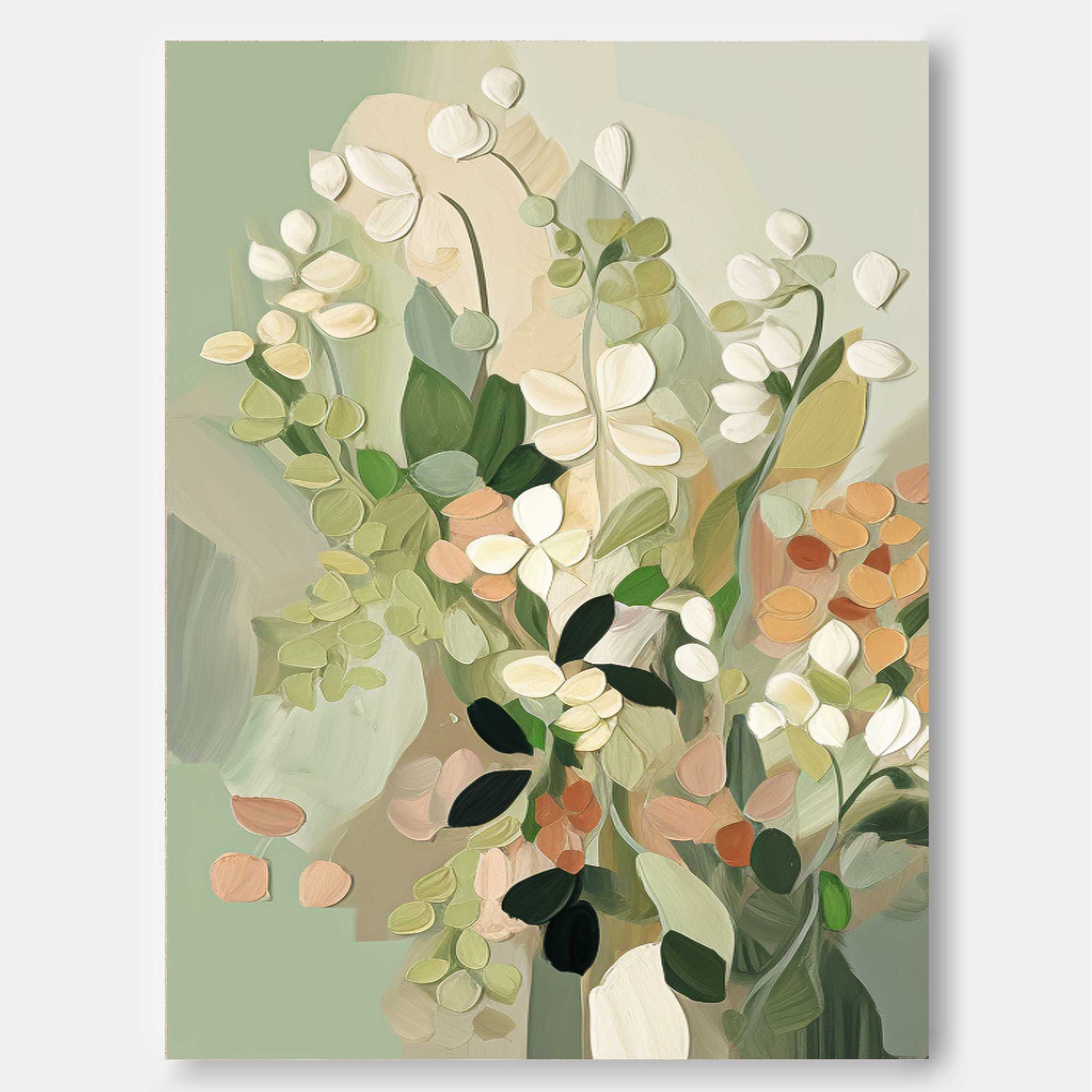 Wall Art Warm Spring Flower Modern Impressionist