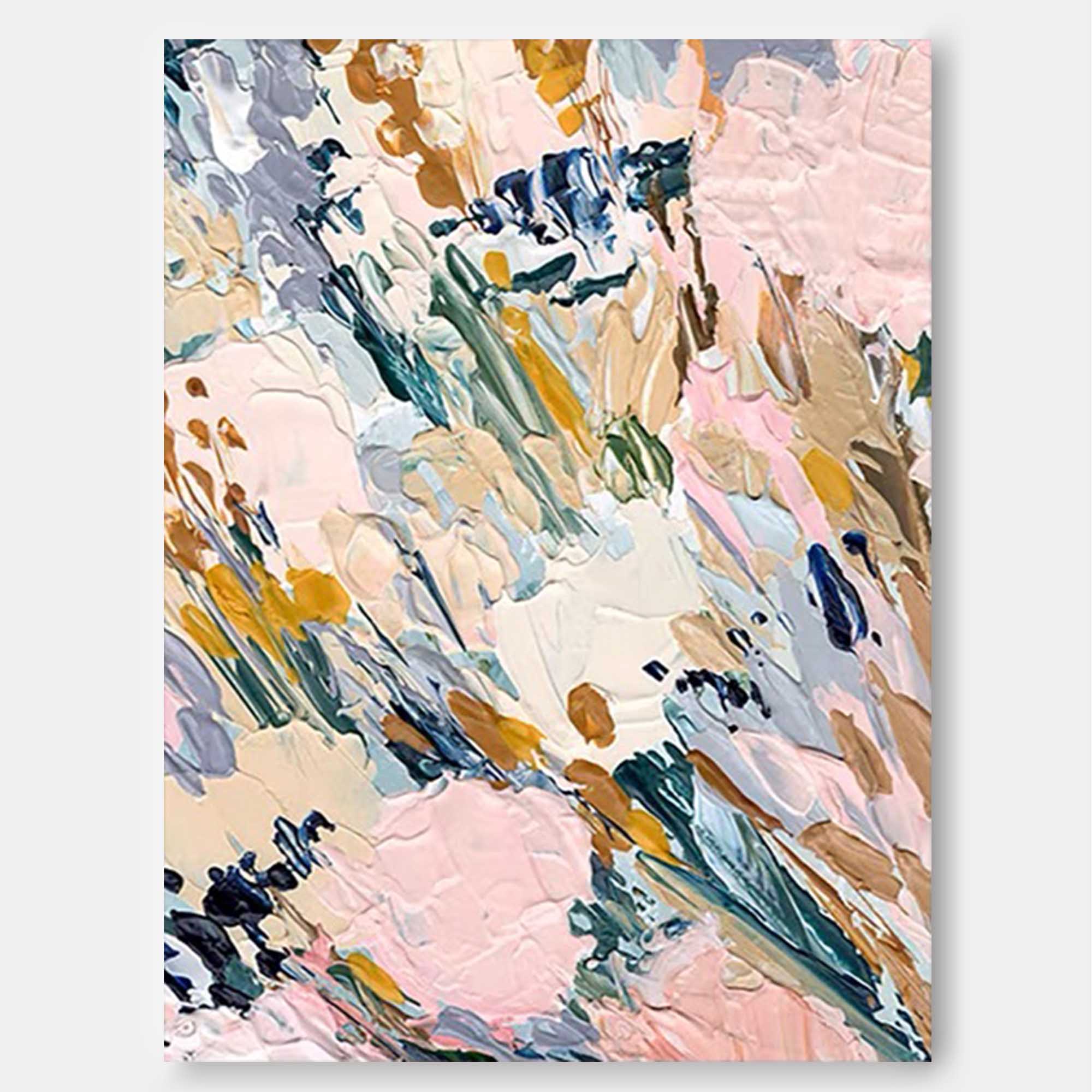Soft Pastel Abstract Landscape Canvas Wall Art