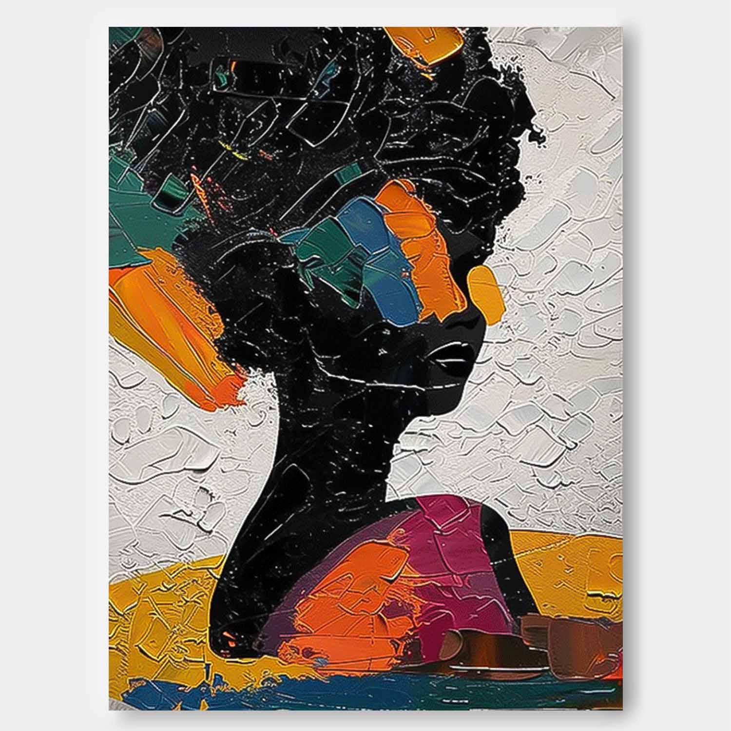 Wall Art Impasto People Expressionist Modern