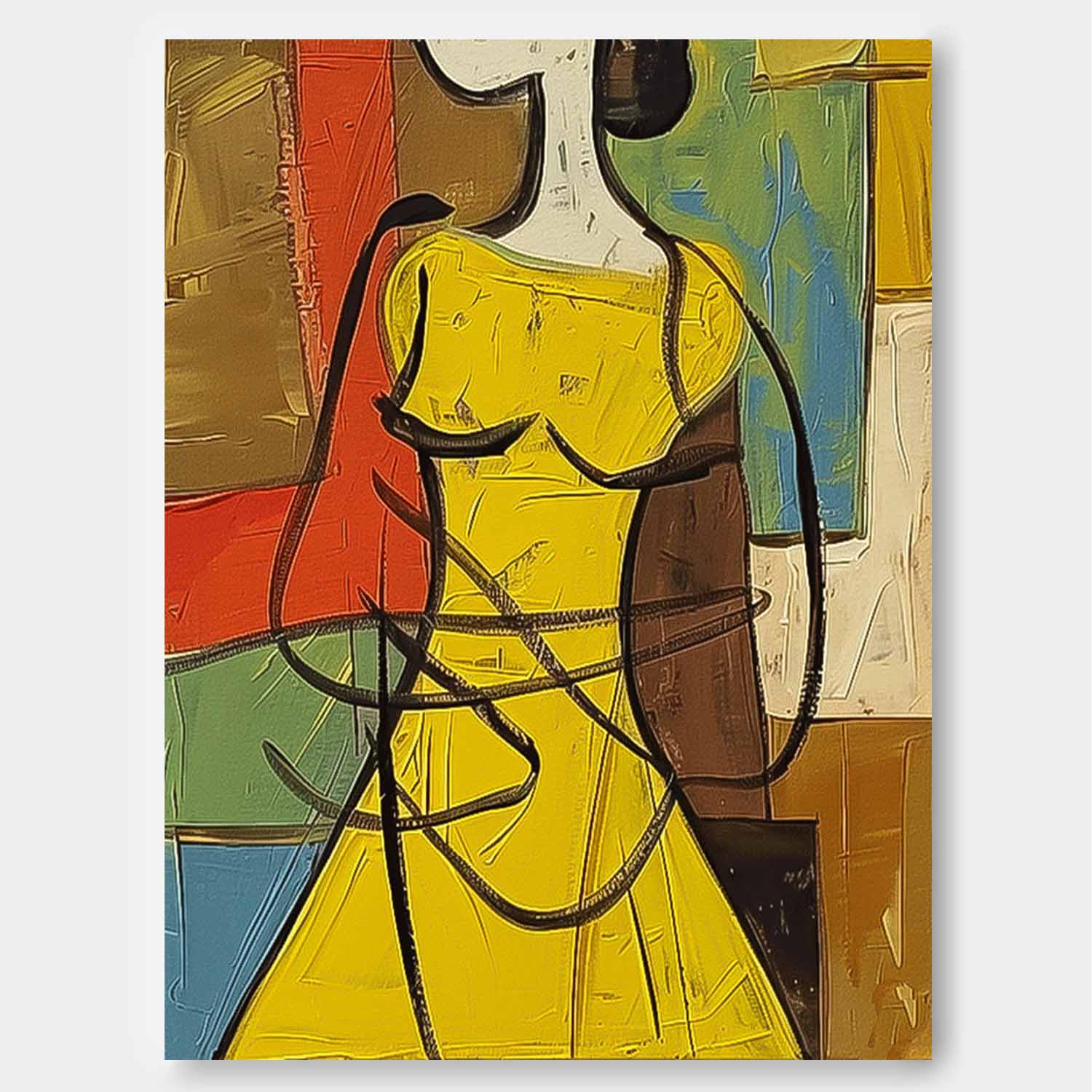 Wall Art Cheerful Lively People Painterly