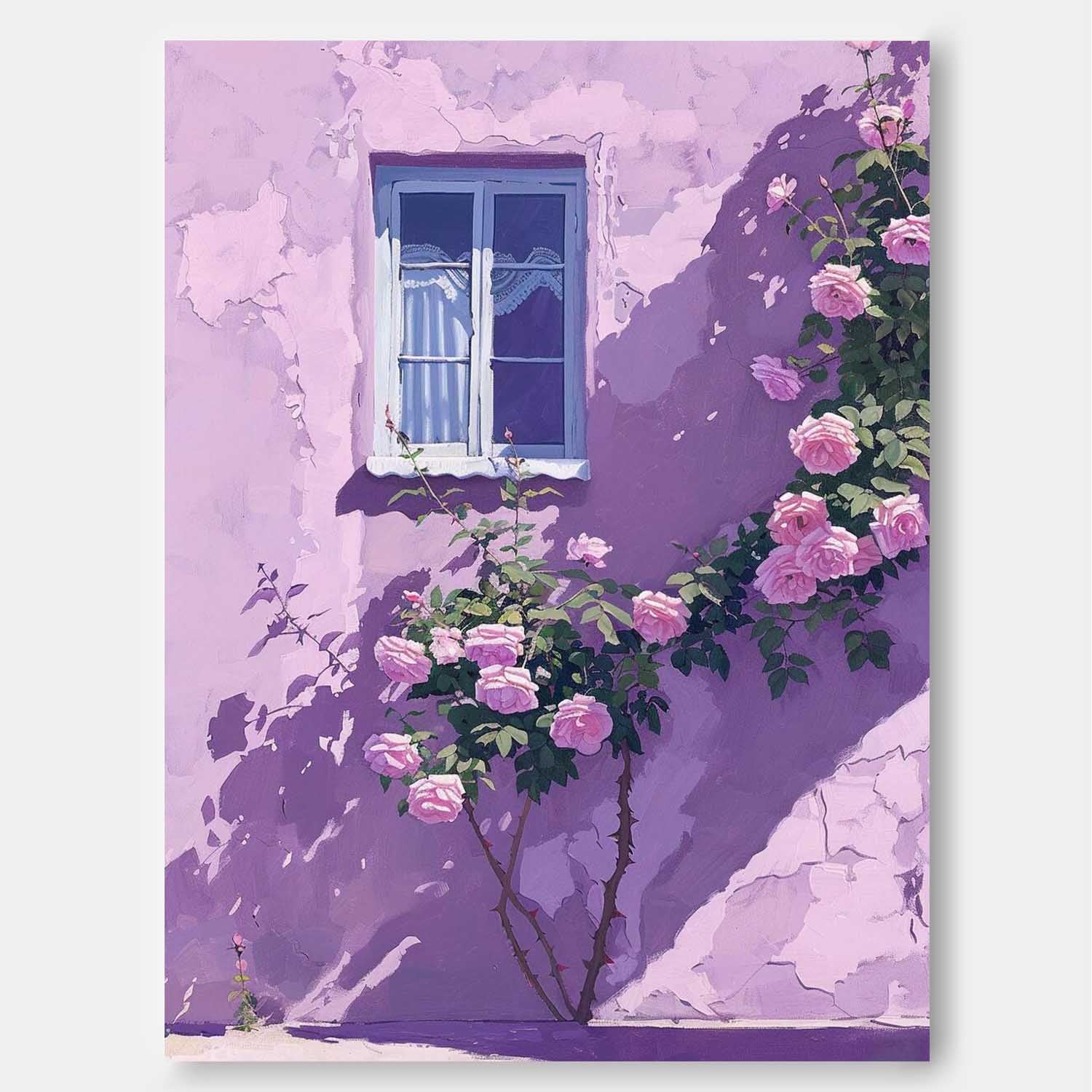 Wall Art Impasto Flower Bold Abstract Romantic