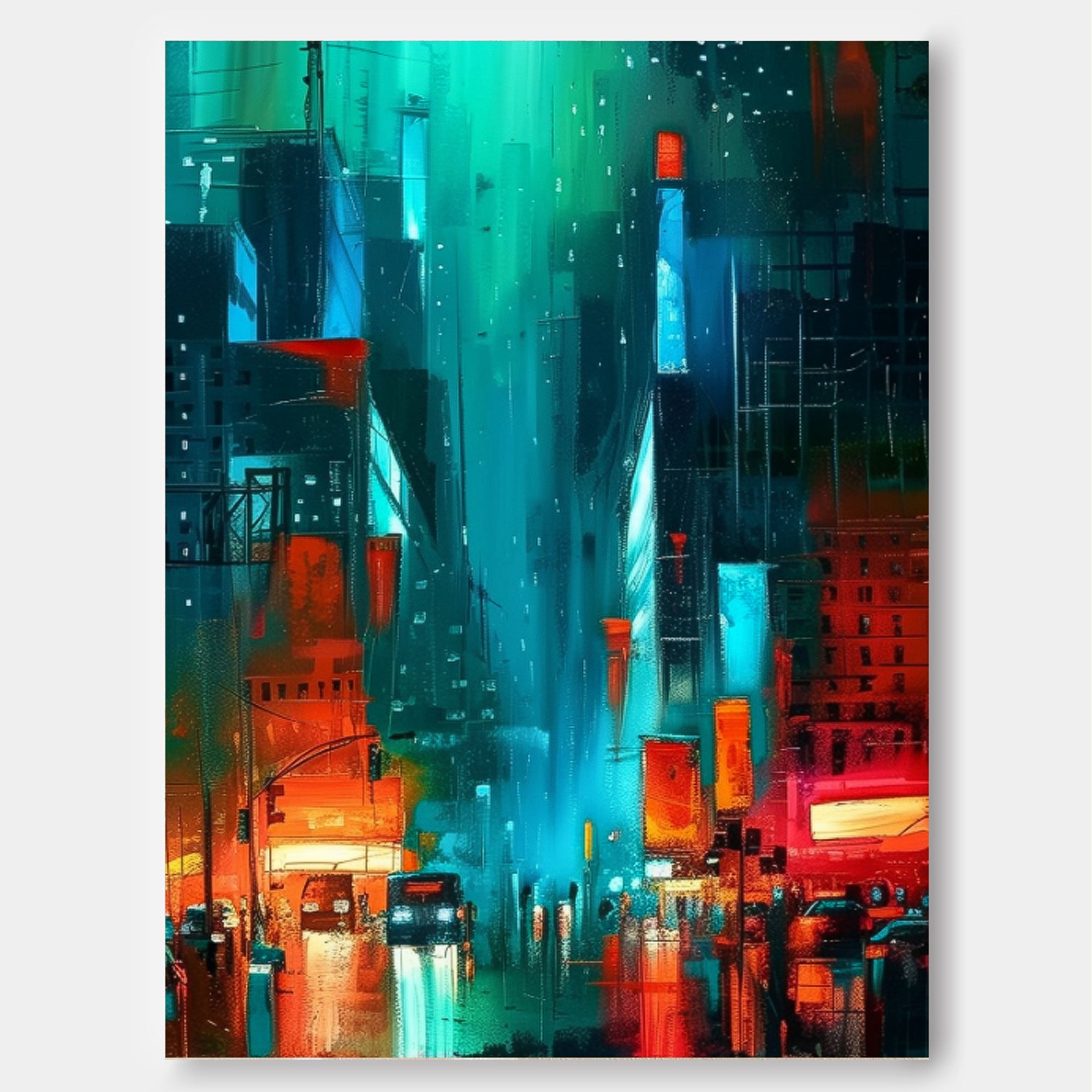 Wall Art Architecture Impasto Moody Energetic