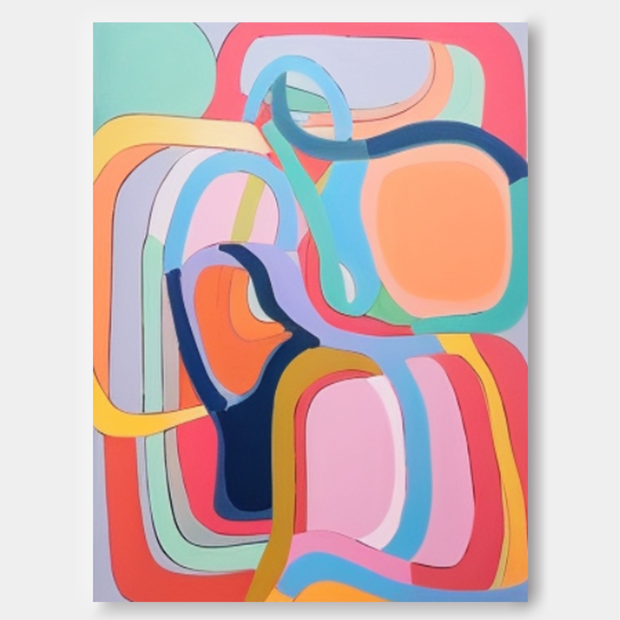 Wall Art Geometric Abstract Bauhaus Cheerful