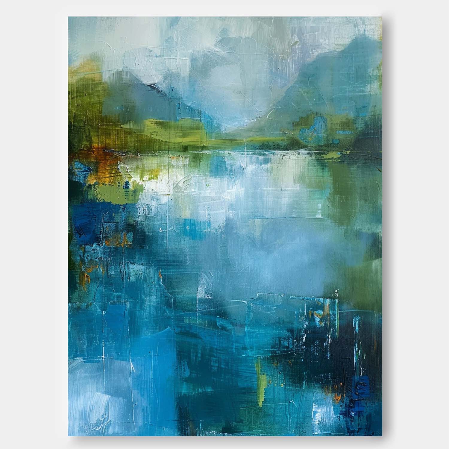 Wall Art Abstract Morandi Blended Soft Lake