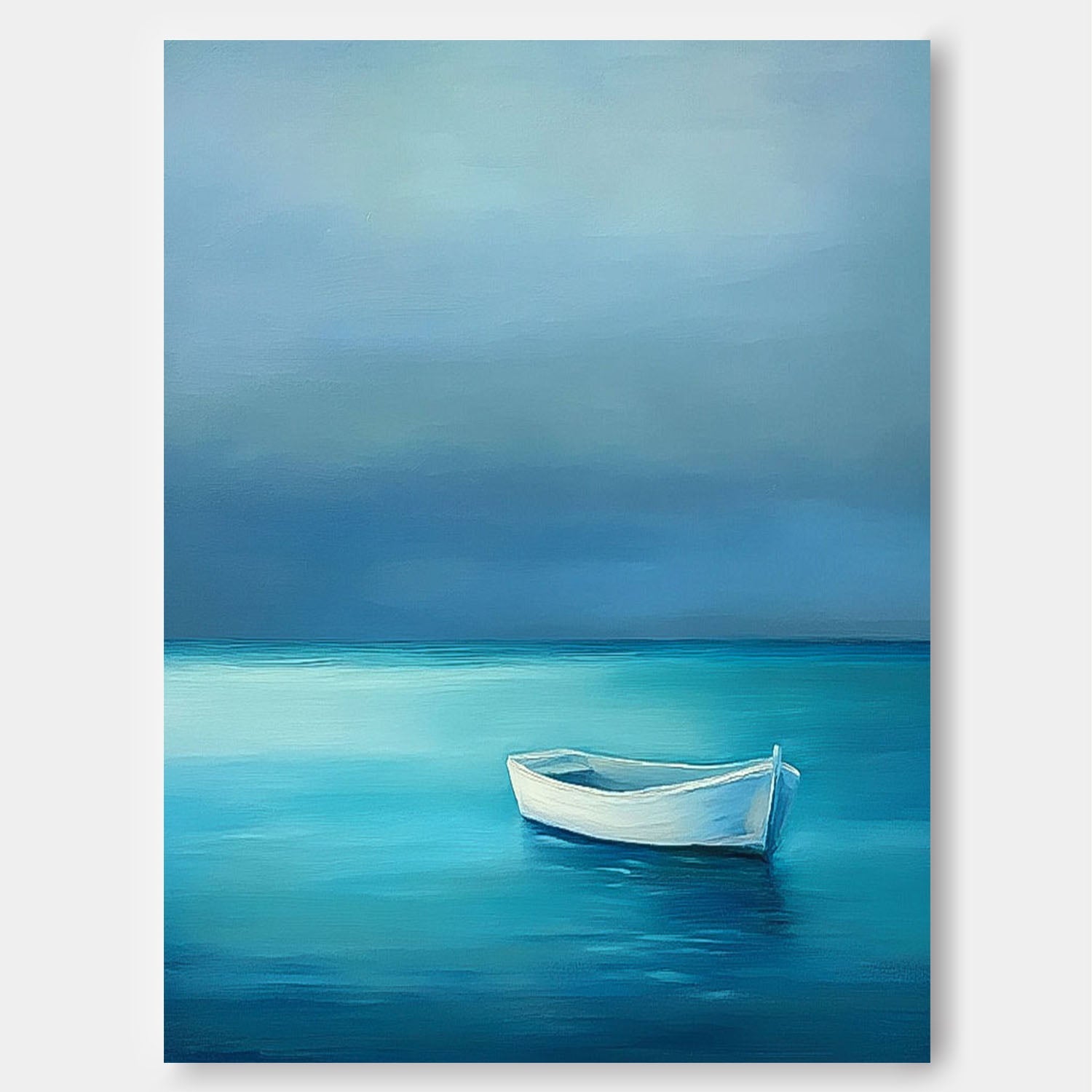 Wall Art Landscape Serene Solitary Boat Seascape