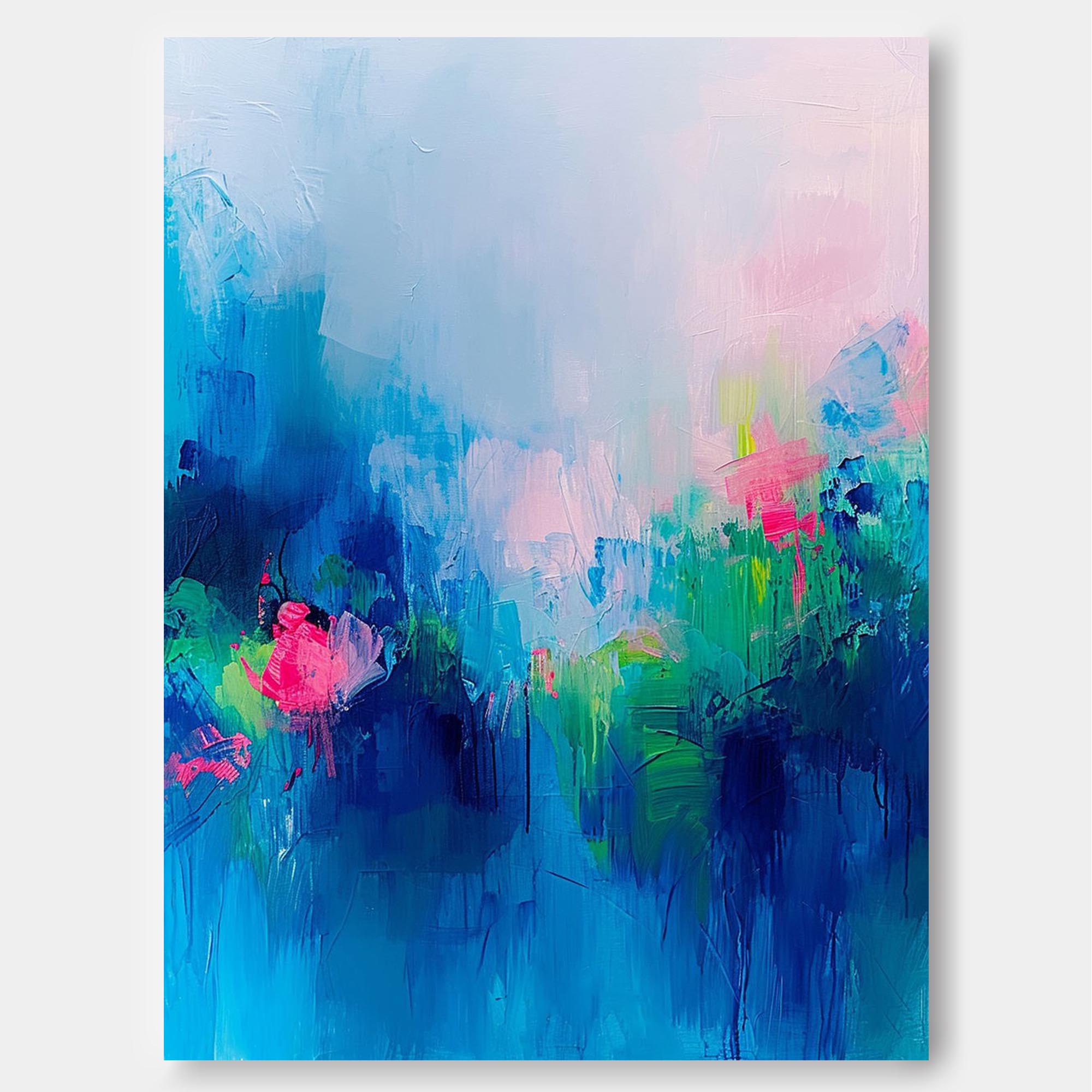 Wall Art Abstract Elegant Cool Tone Serene