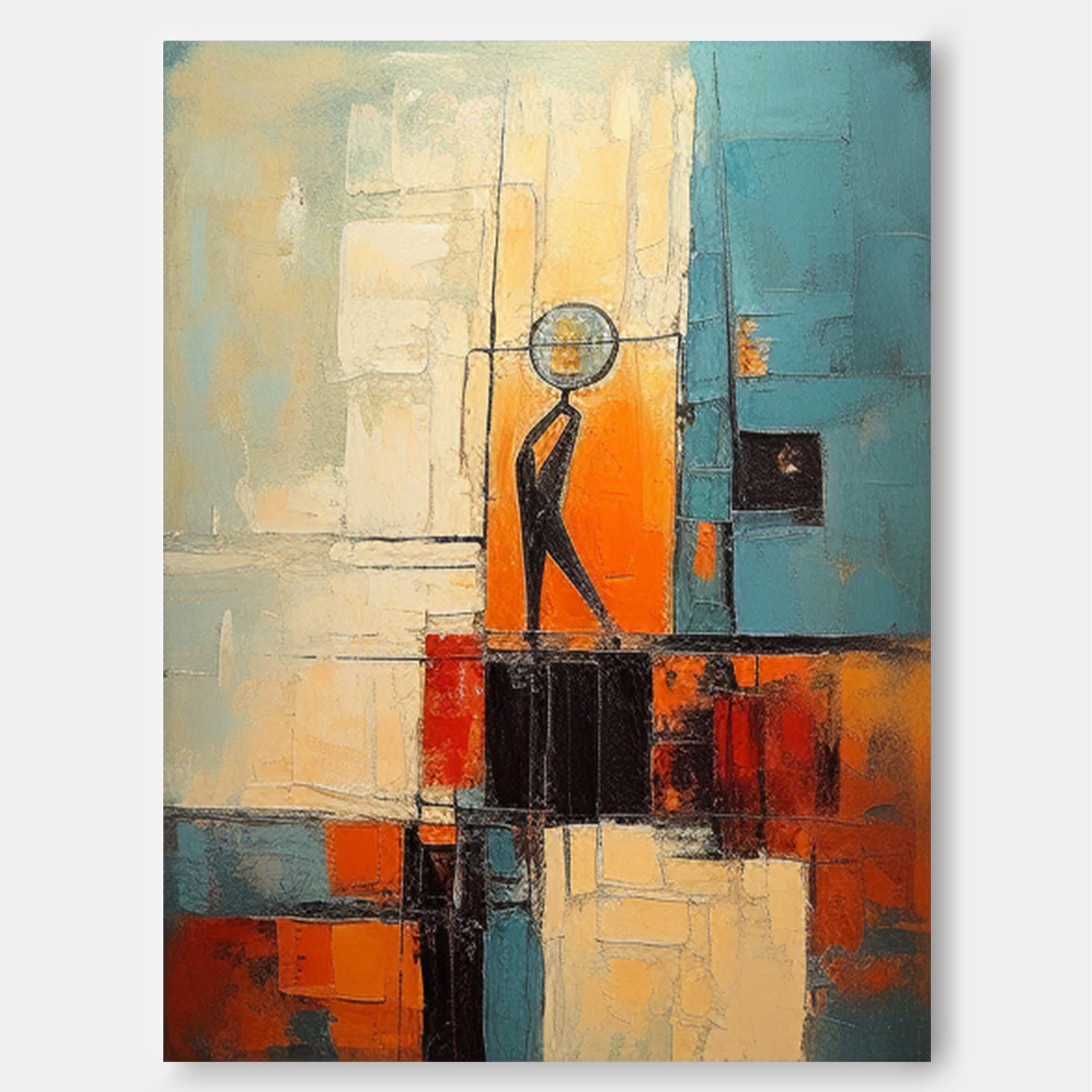 Wall Art Gradient Abstract Geometric Elegant