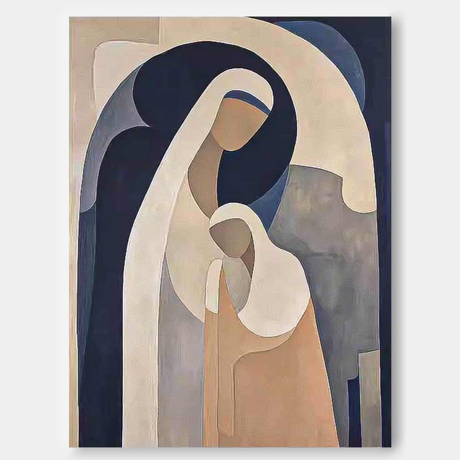 Wall Art Fragmented People Asymmetrical Cubist
