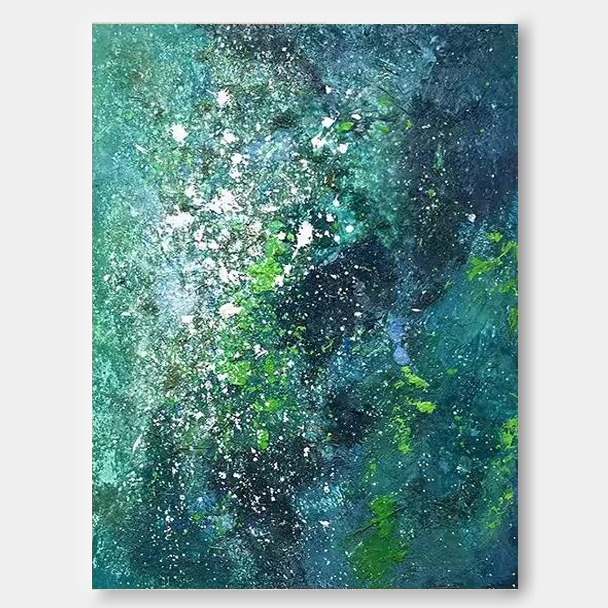 Wall Art Abstract Gradient Green Layer
