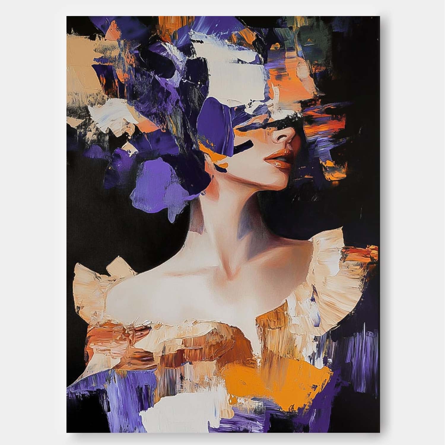 Wall Art People Impasto Portrait Dopamine Fashion