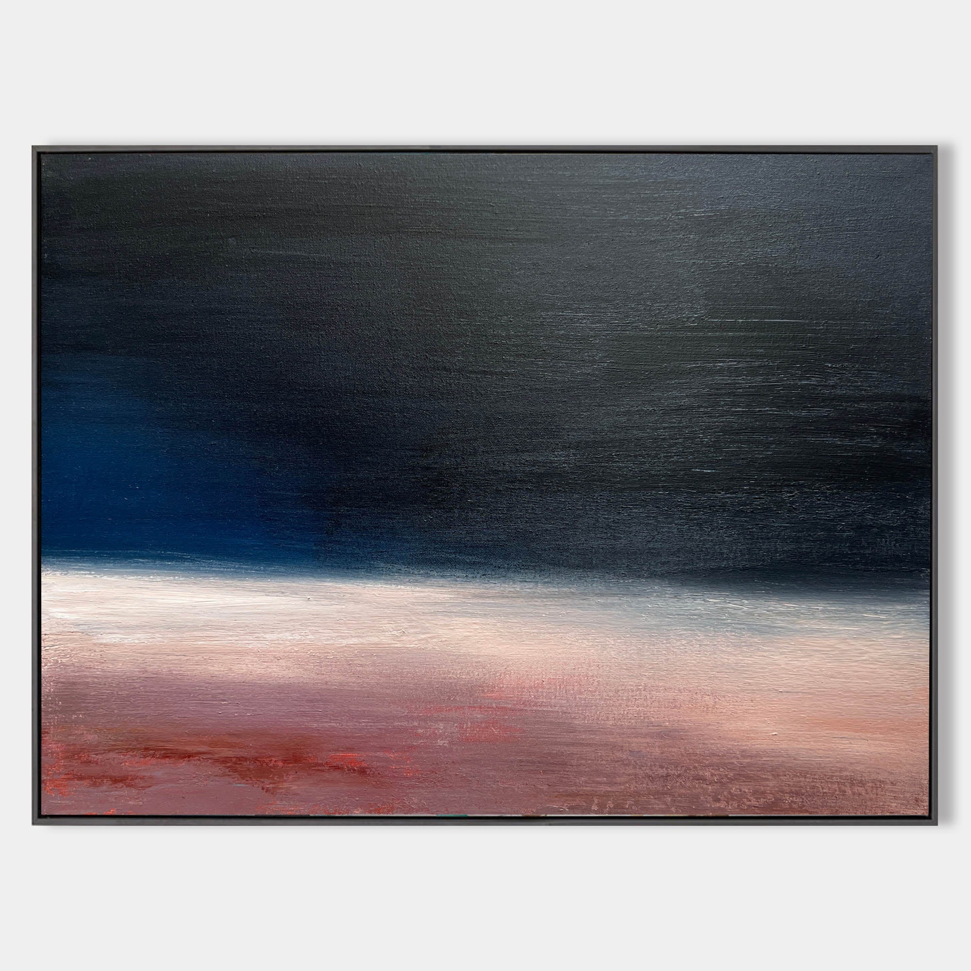 Gradient Horizon Minimal Abstract Unstretched Linen Canvas Wall Art