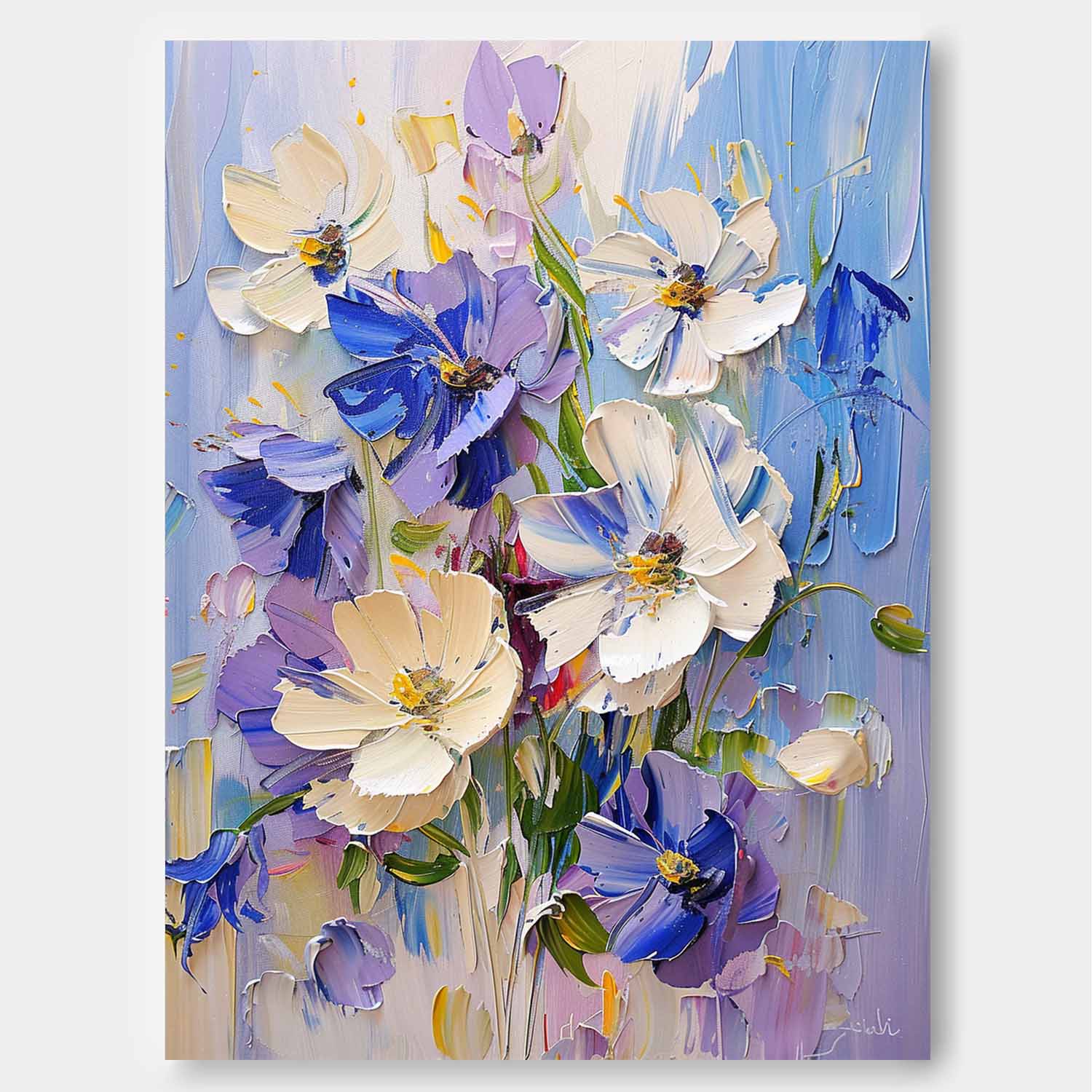 Wall Art Flower Painterly Modern Elegant