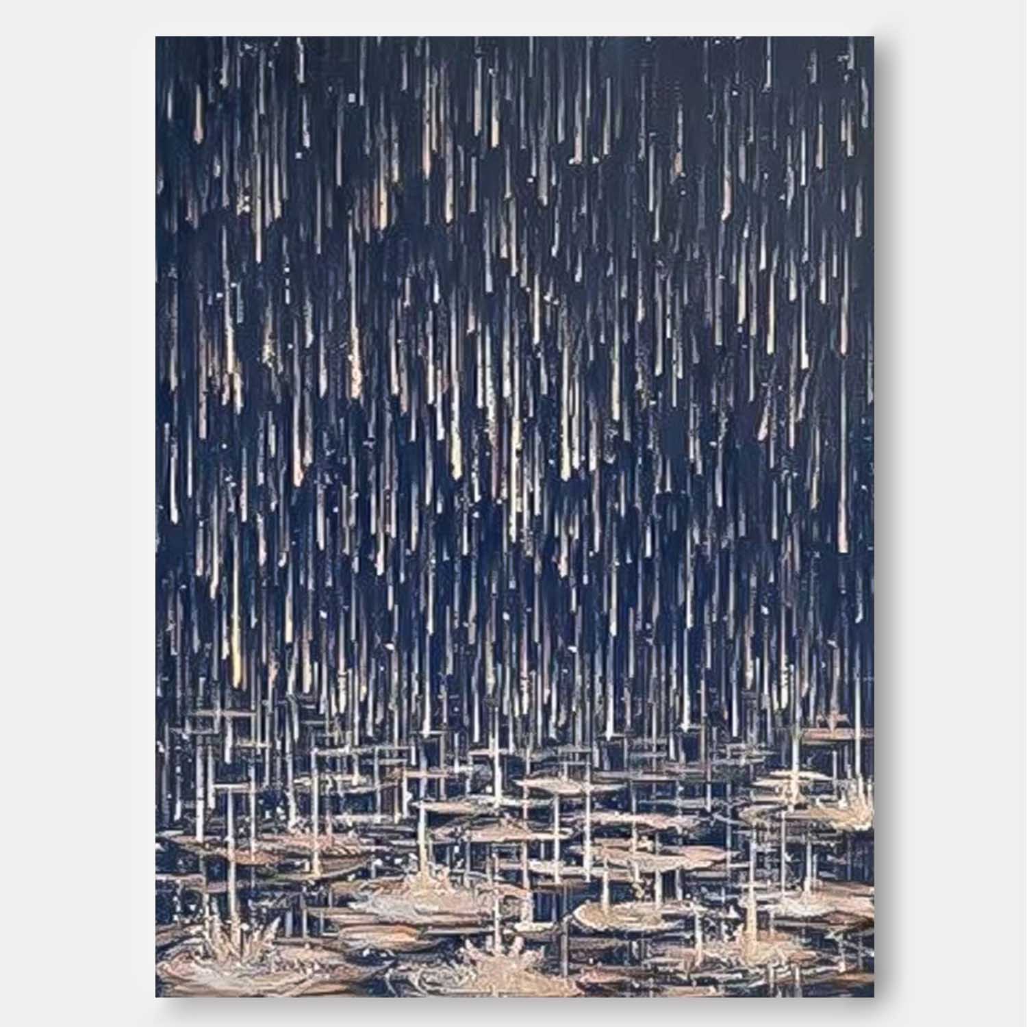 Wall Art Abstract Rainy Serene Mysterious