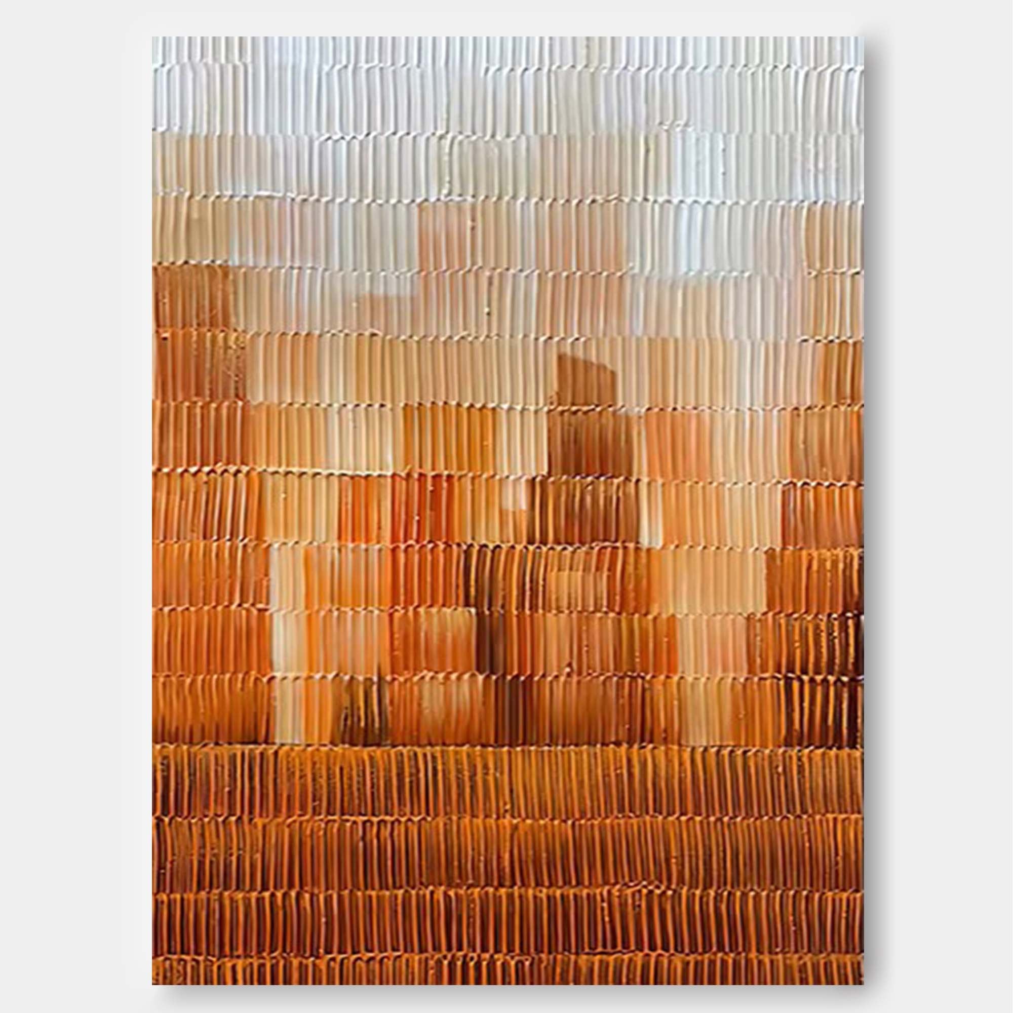 Warm orange‑brown gradient canvas wall art