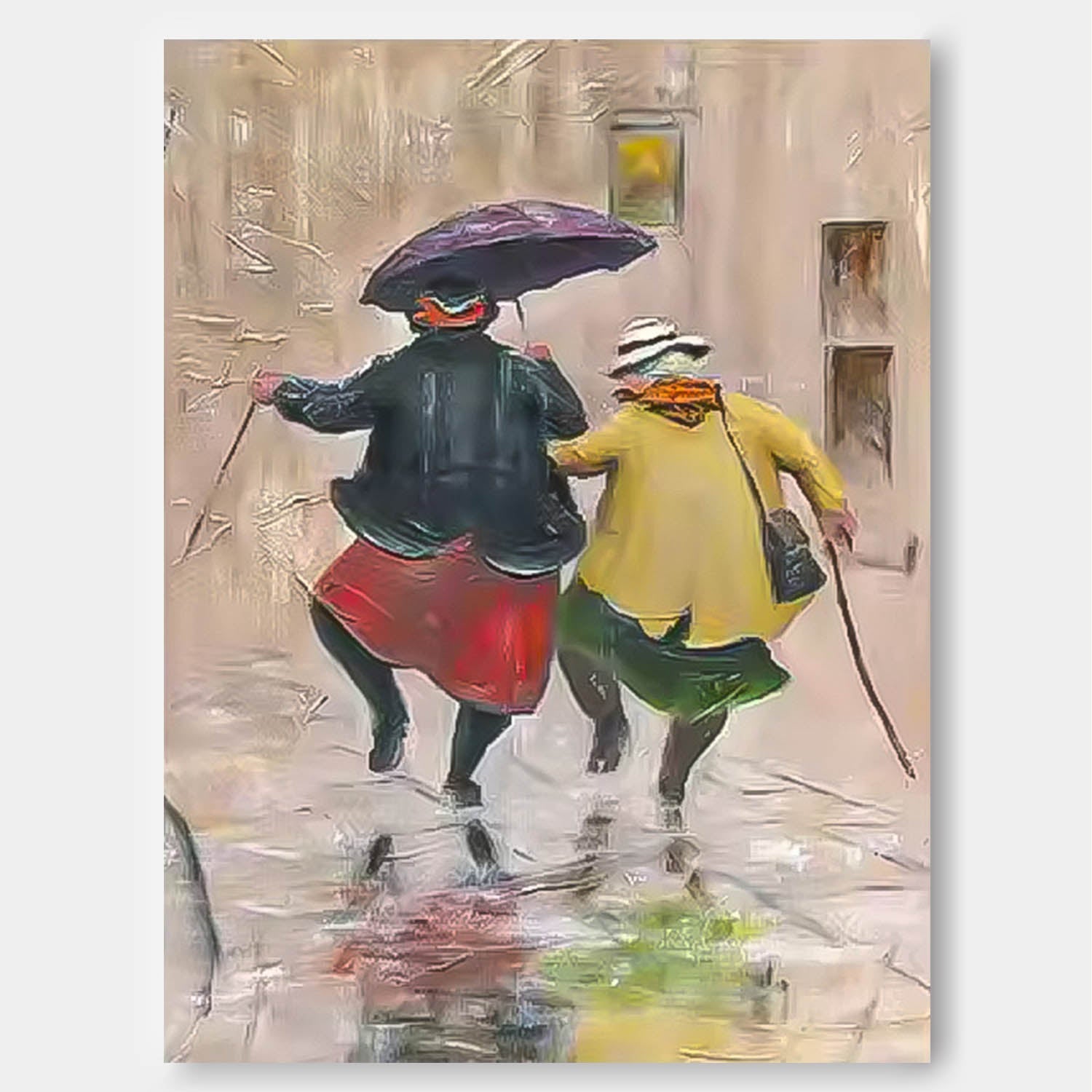 Wall Art Figurative Street Elegant Warm