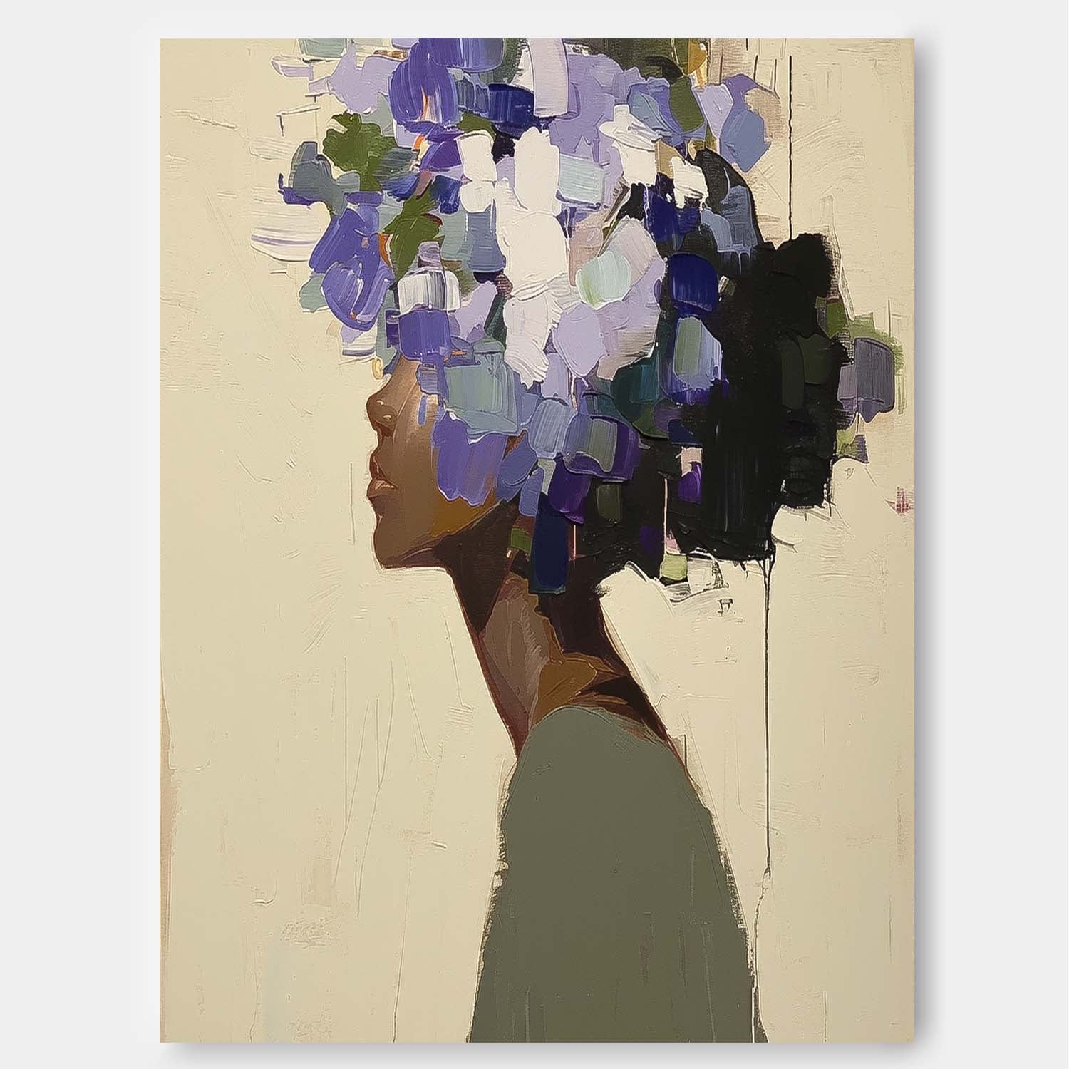 Wall Art Floral People Elegant Painterly Ethereal