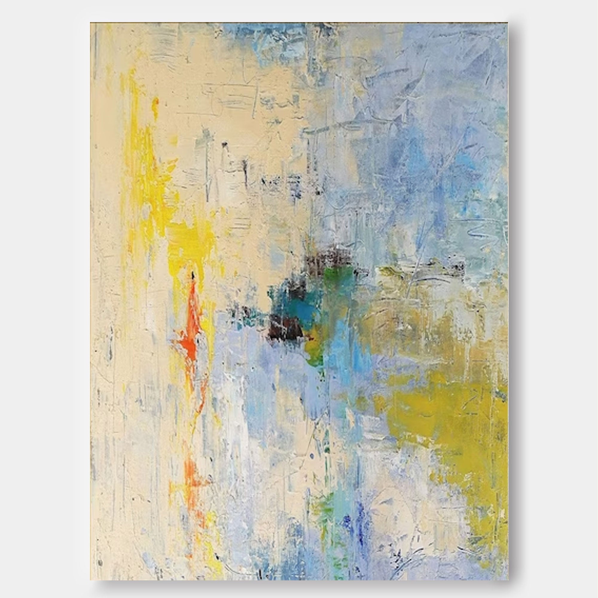 Textured abstract canvas wall art